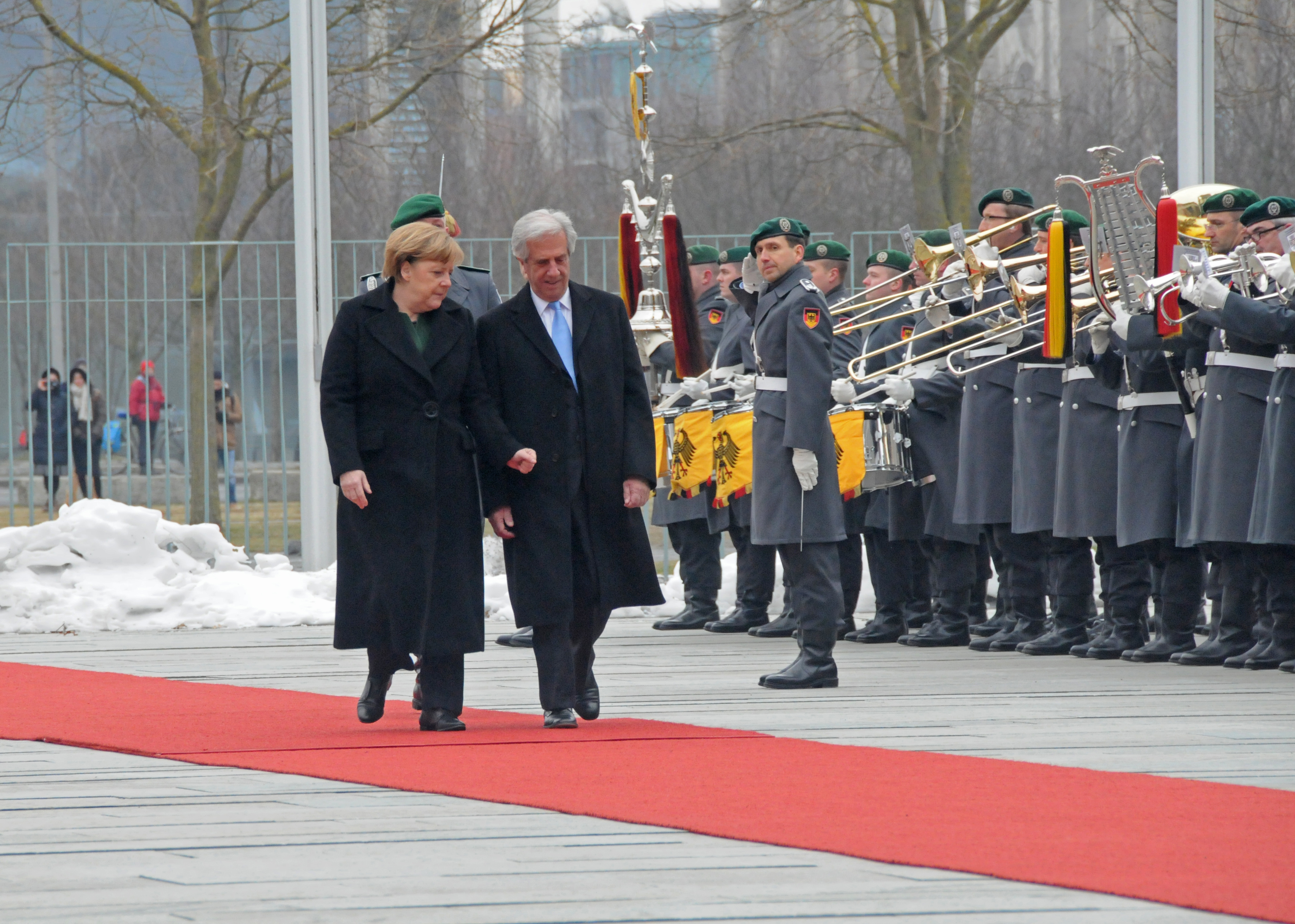 Canciller alemana, Angela Merkel, recibió al Presidente Tabaré Vázquez, en su visita oficial a Alemania