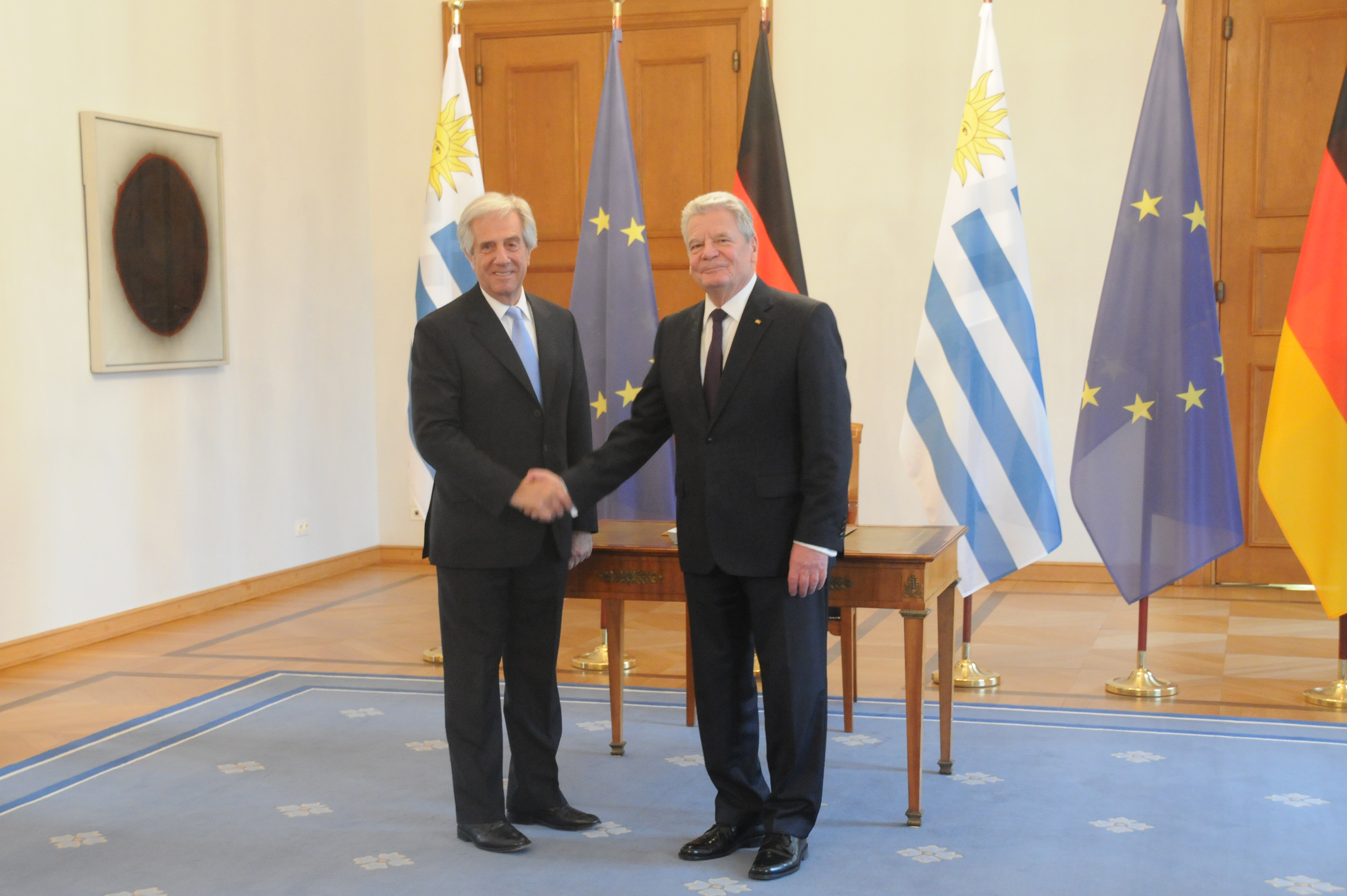 Los presidentes Tabaré Vázquez y Joachim Gauck