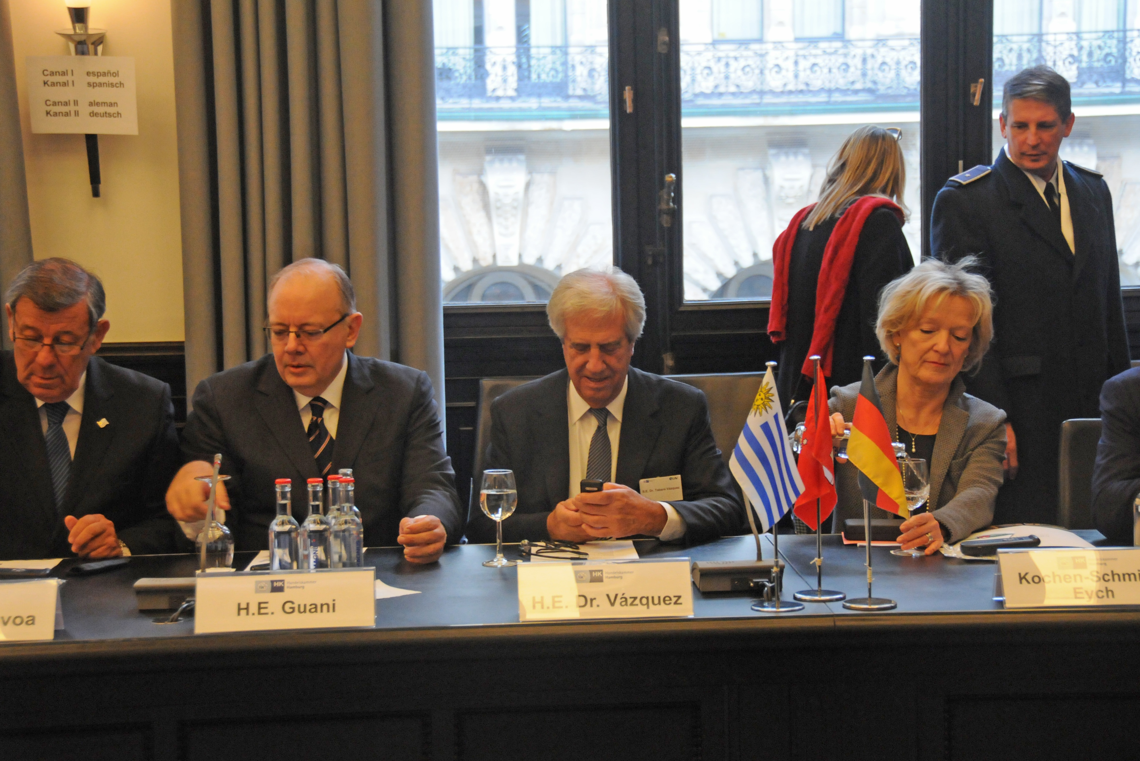Presidente Tabaré Vázquez en la Cámara de Comercio de Hamburgo