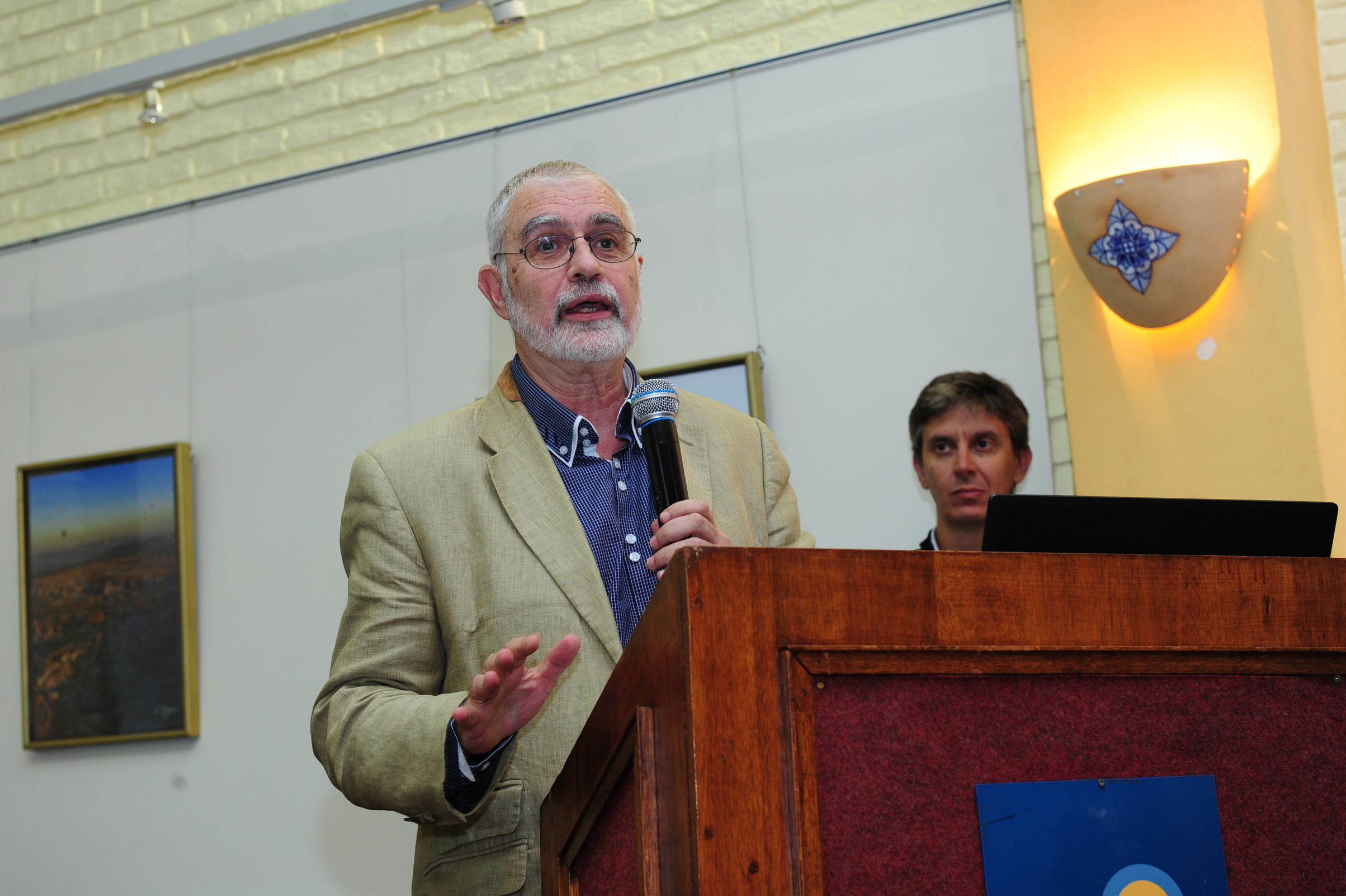 Subsecretario de Turismo, Benjamín Liberoff, haciendo uso de la palabra