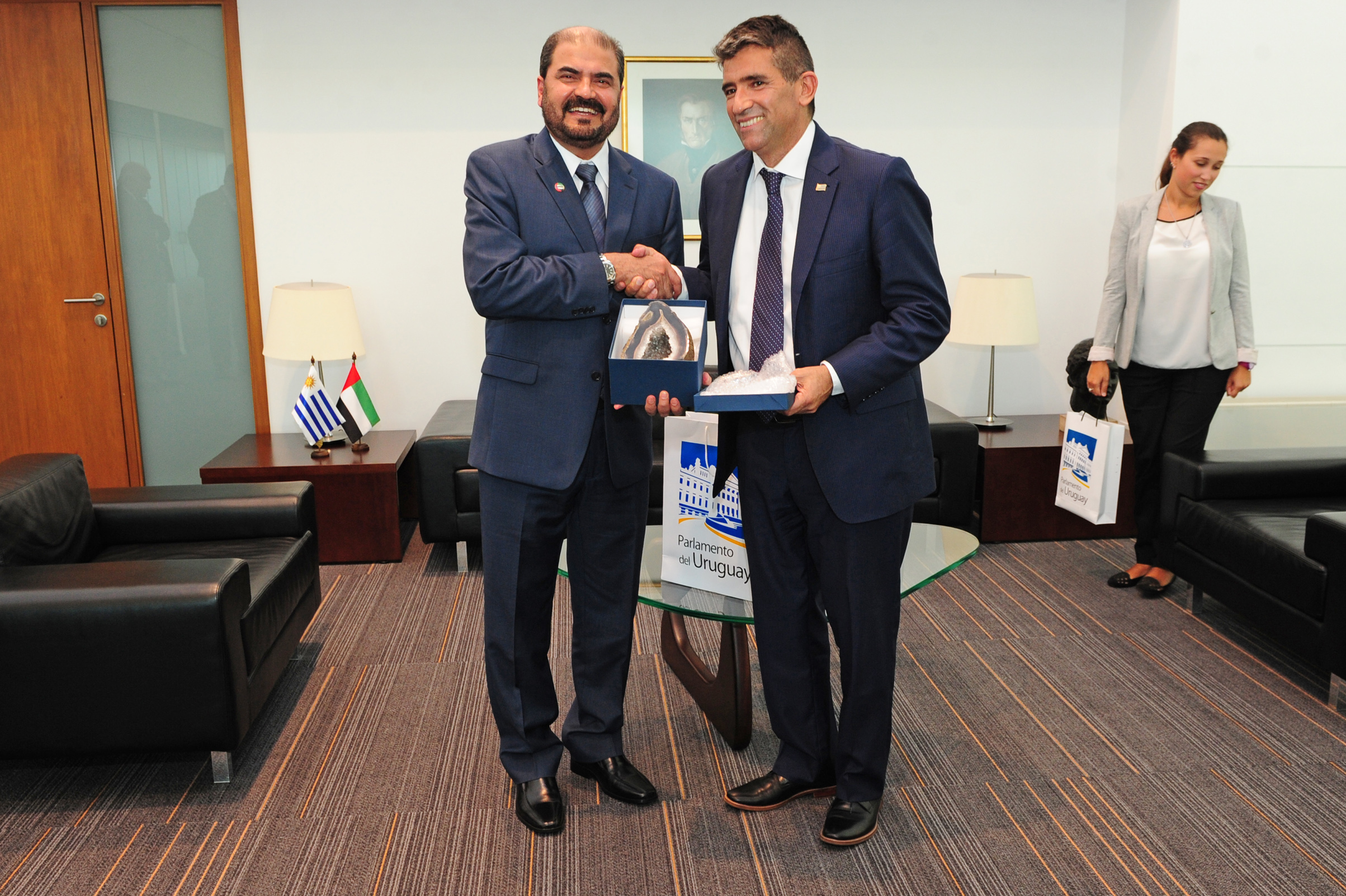 Presidente en ejercicio, Raúl Sendic, recibió a representantes de empresas árabes