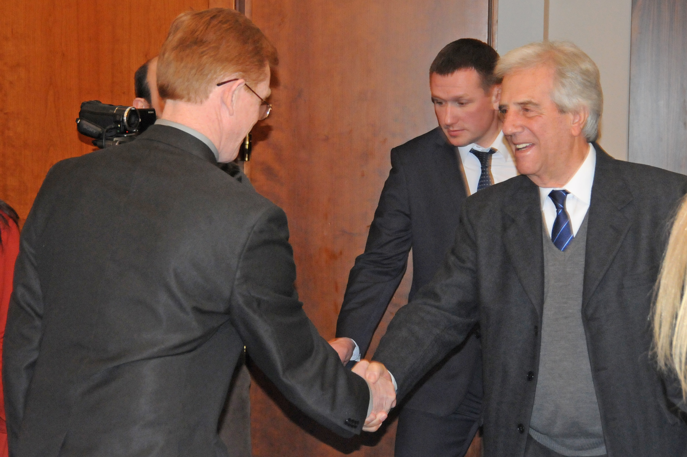 Presidente Tabaré Vázquez con empresarios y uruguayos residentes en Rusia