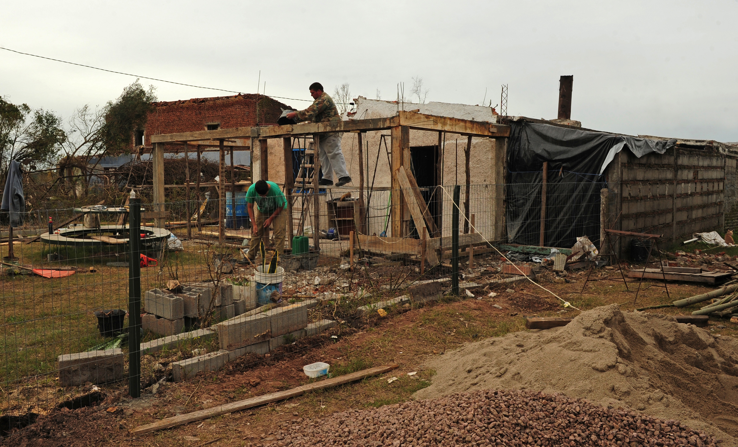 Vivienda afectada por el tornado en 2016