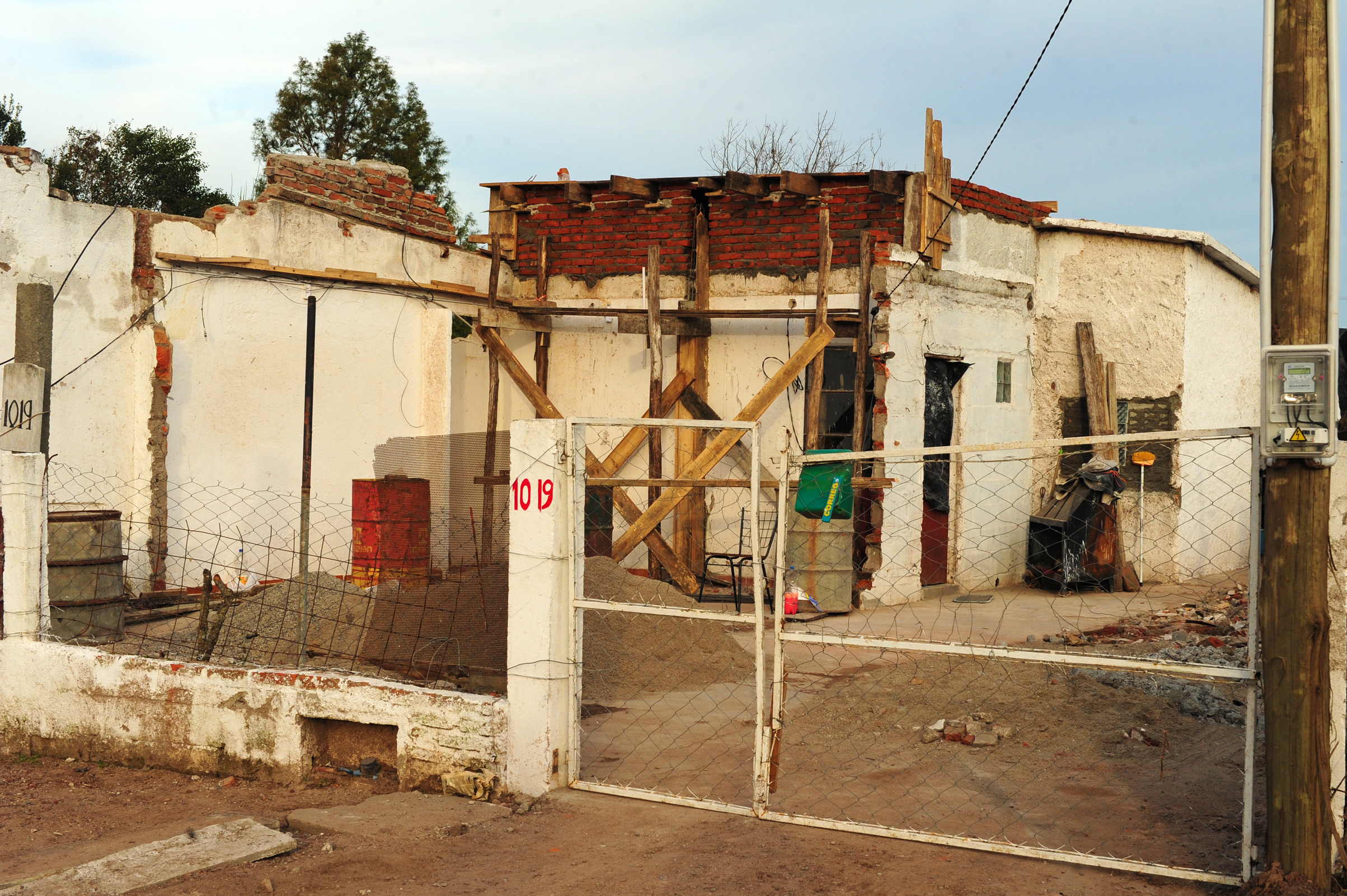 Vivienda afectada por el tornado en 2016