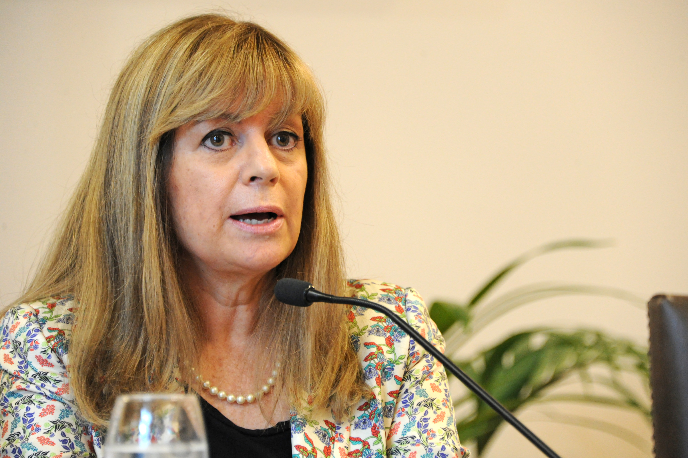 Gabriela Fulco haciendo uso de la palabra