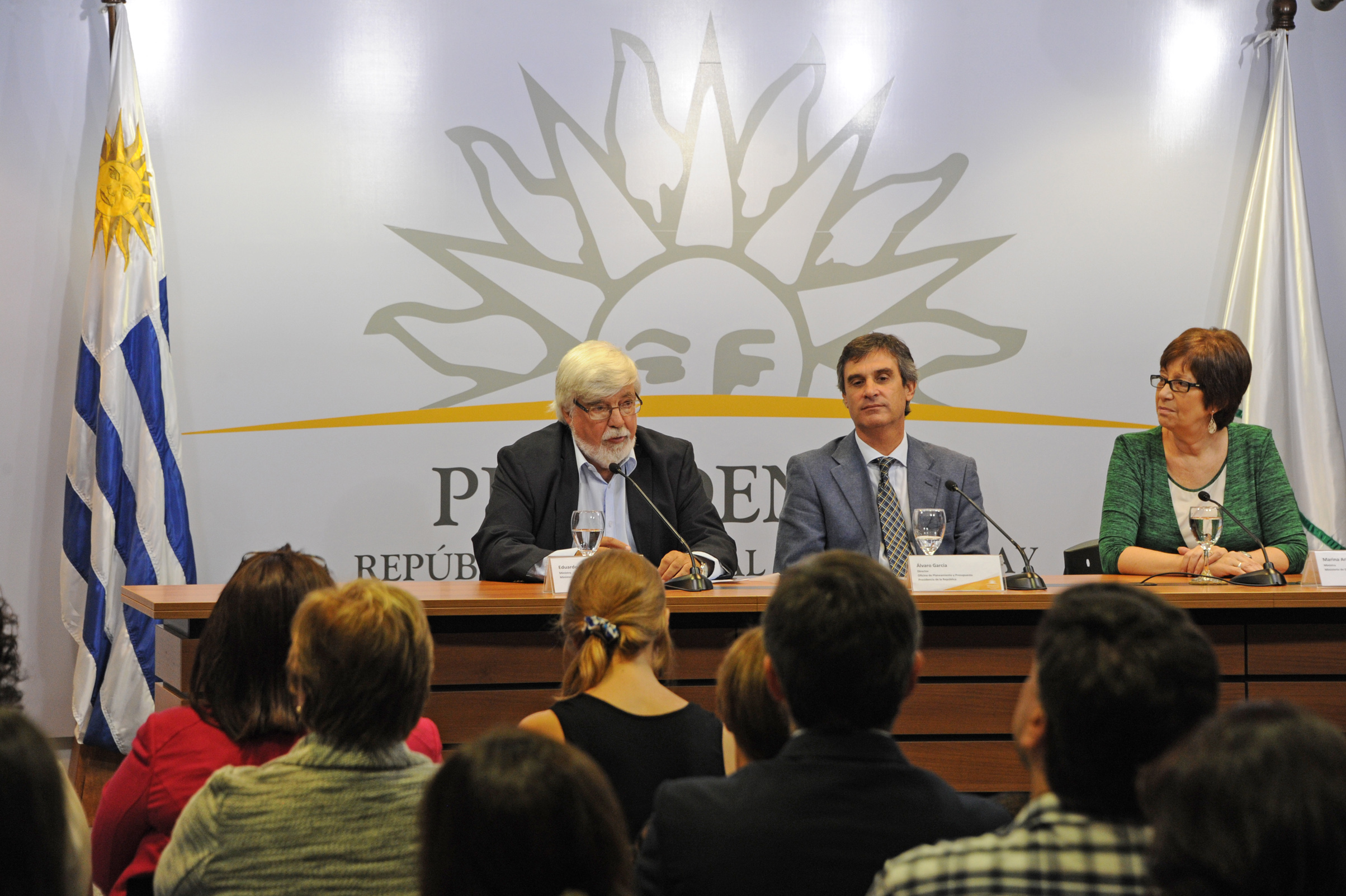 Ministro del Interior, Eduardo Bonomi, haciendo uso de la palabra