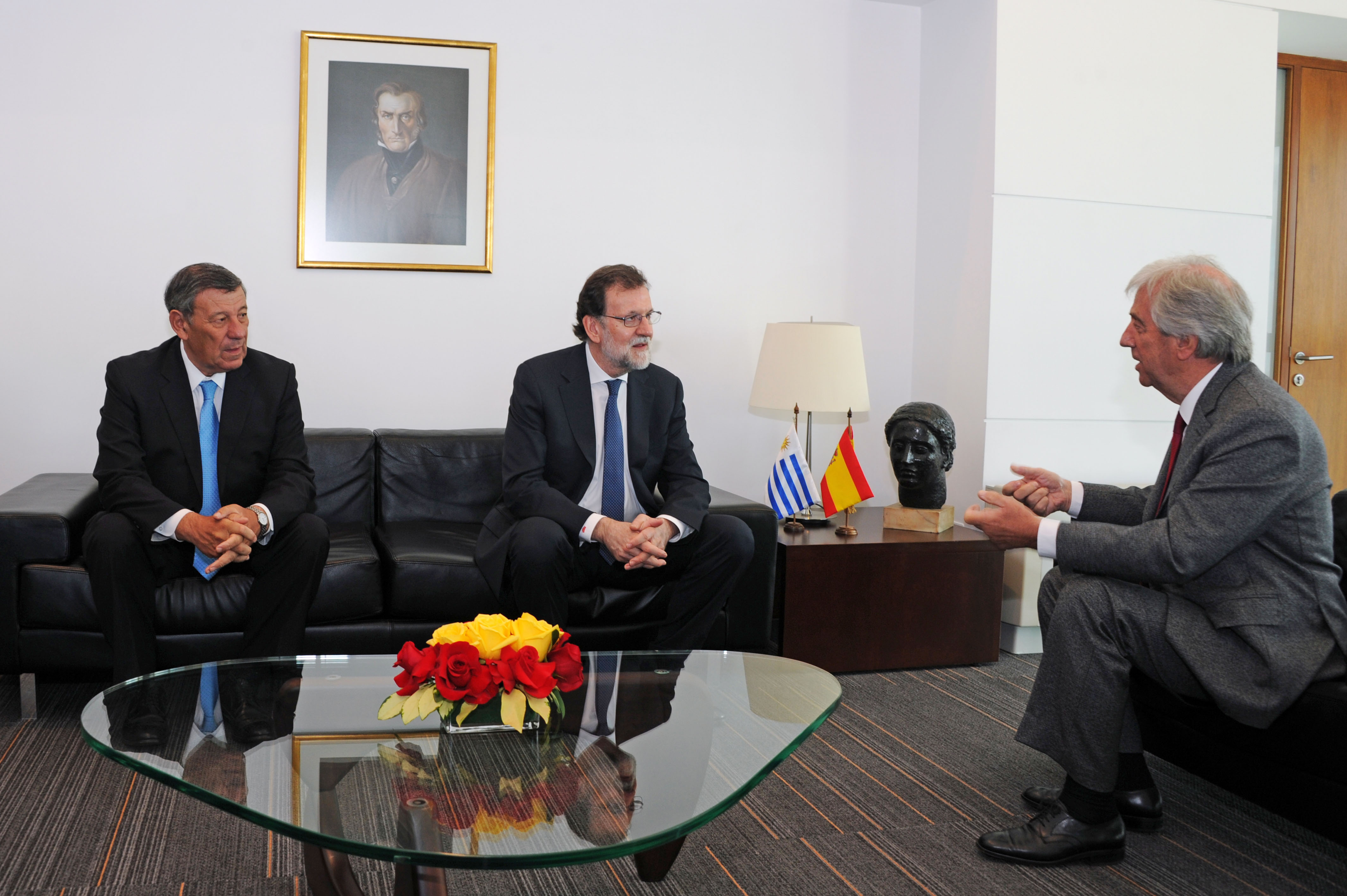 Reunión entre Vázquez, Rajoy y Nin Novoa