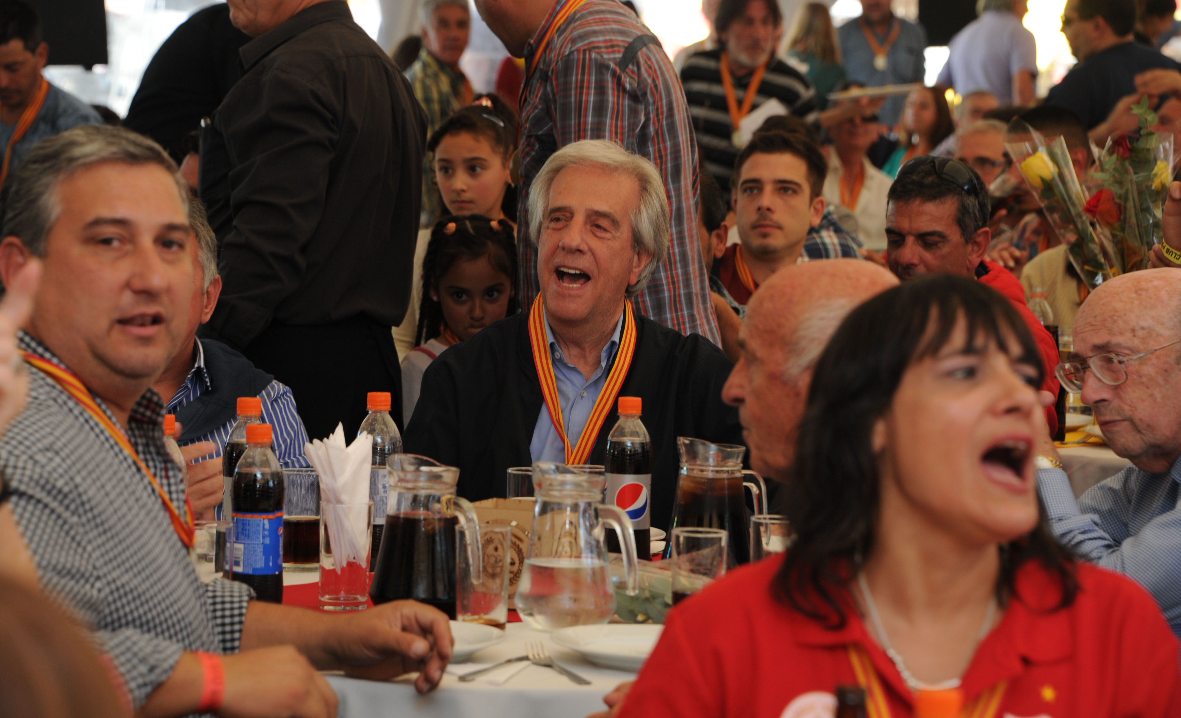 Vázquez durante los festejos