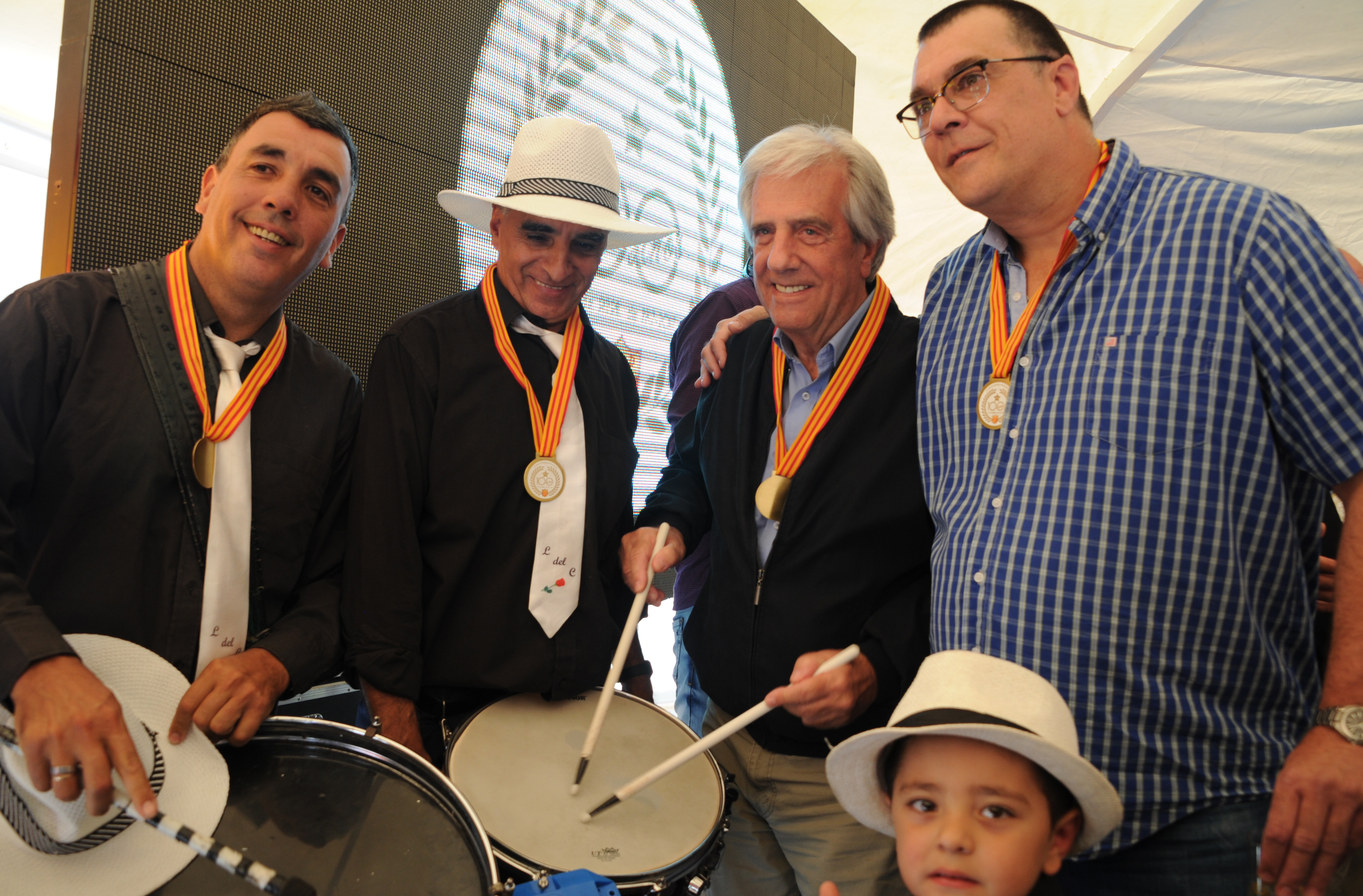 Vázquez durante los festejos