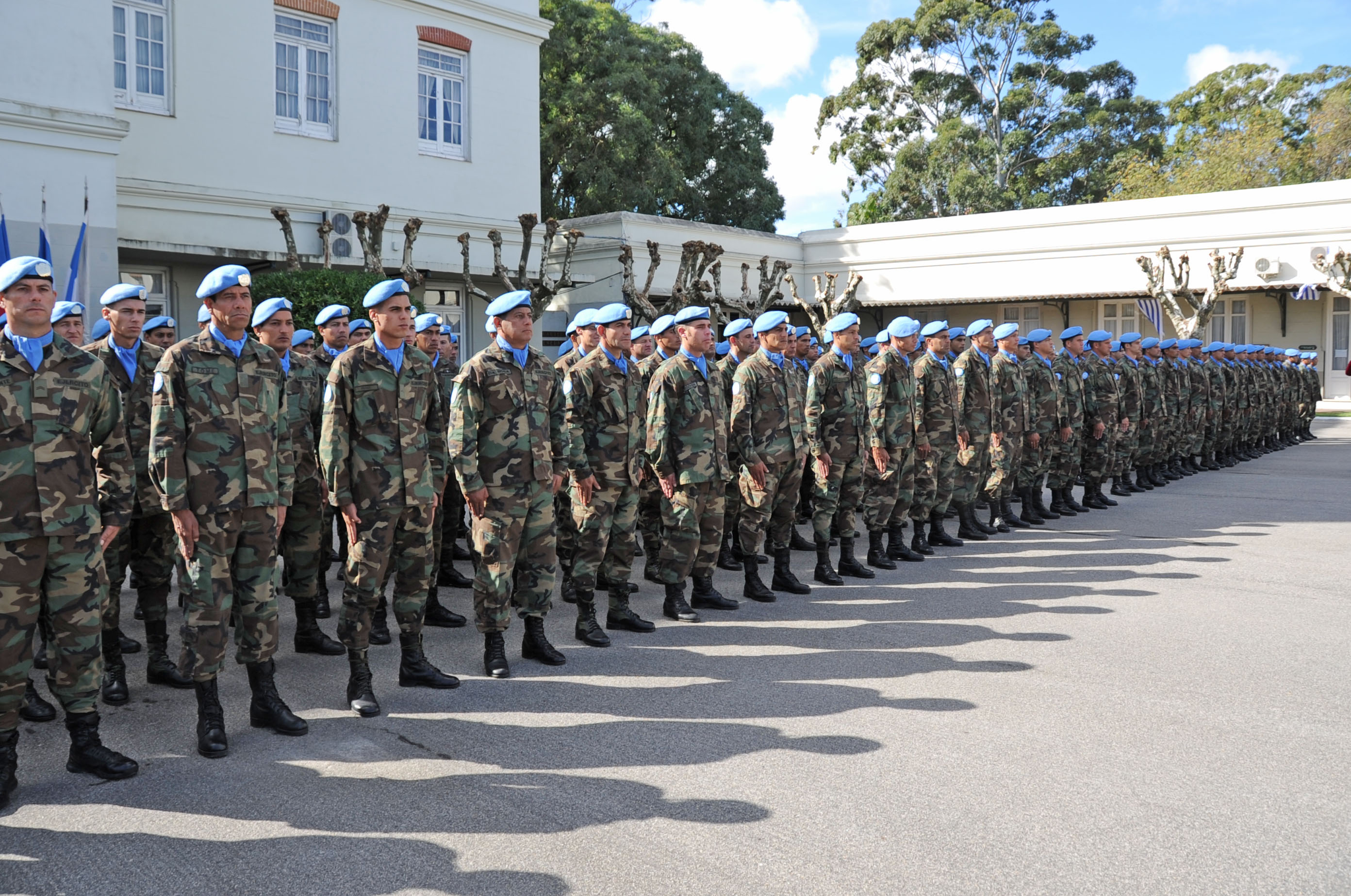 Parte del contingente nacional que finalizó la misión operativa de paz en la República de Haití