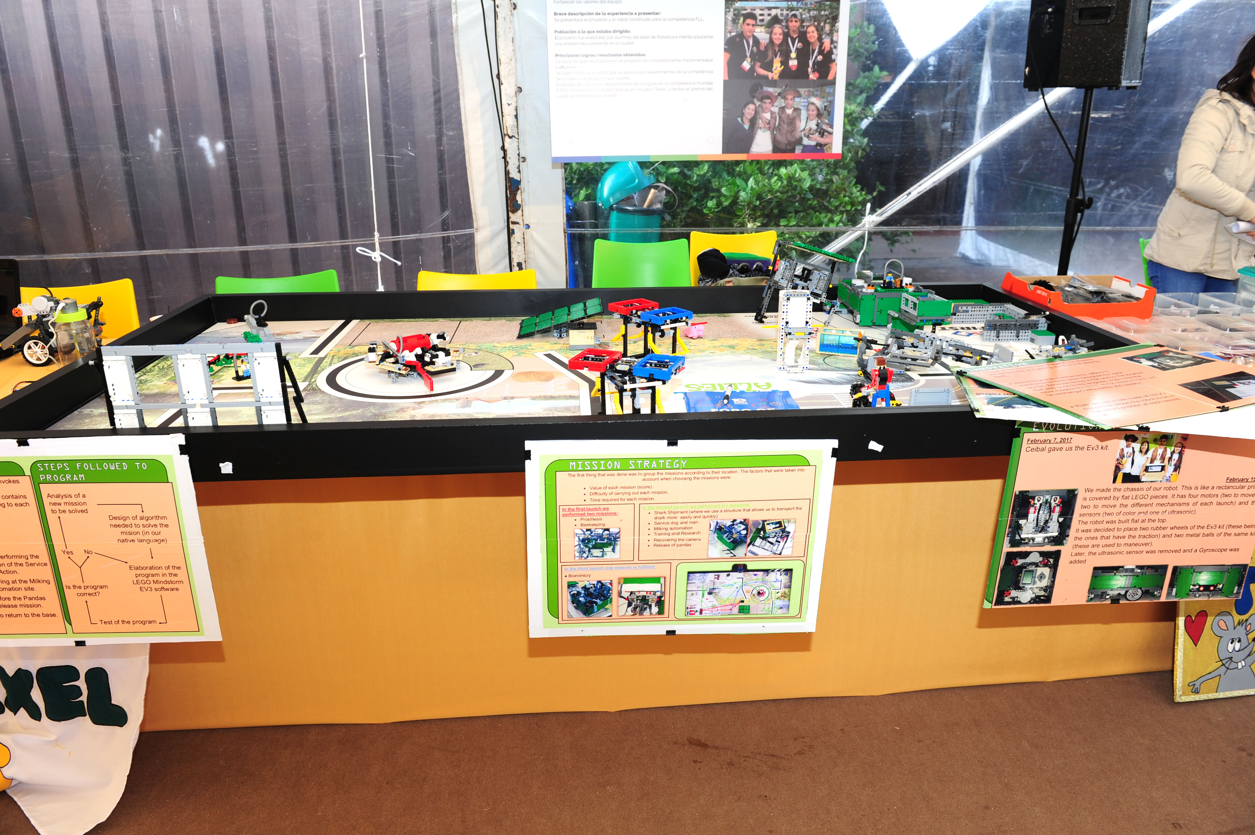 Exposición de robótica diseñada con las ceibalitas