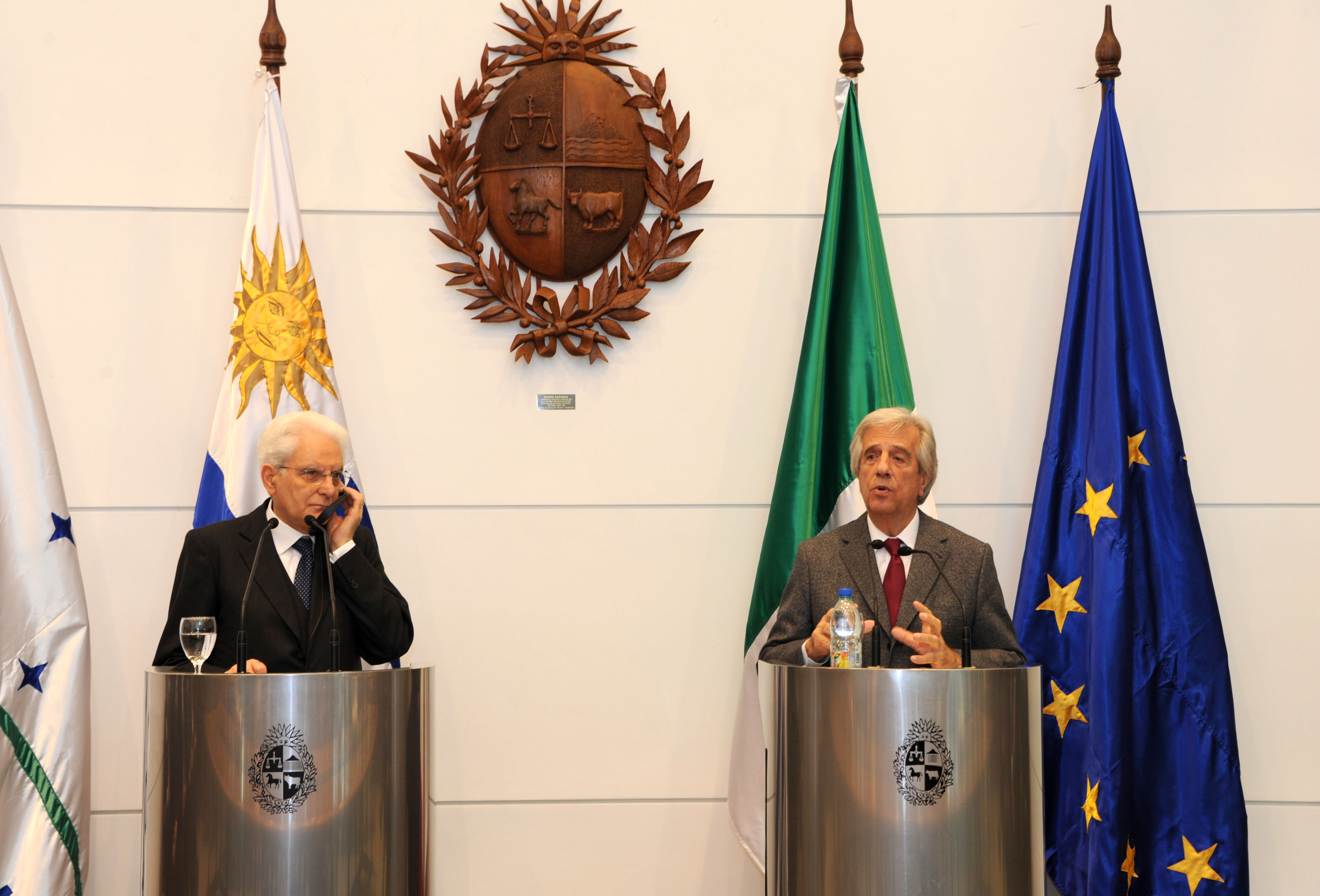 Conferencia de prensa de ambos mandatarios