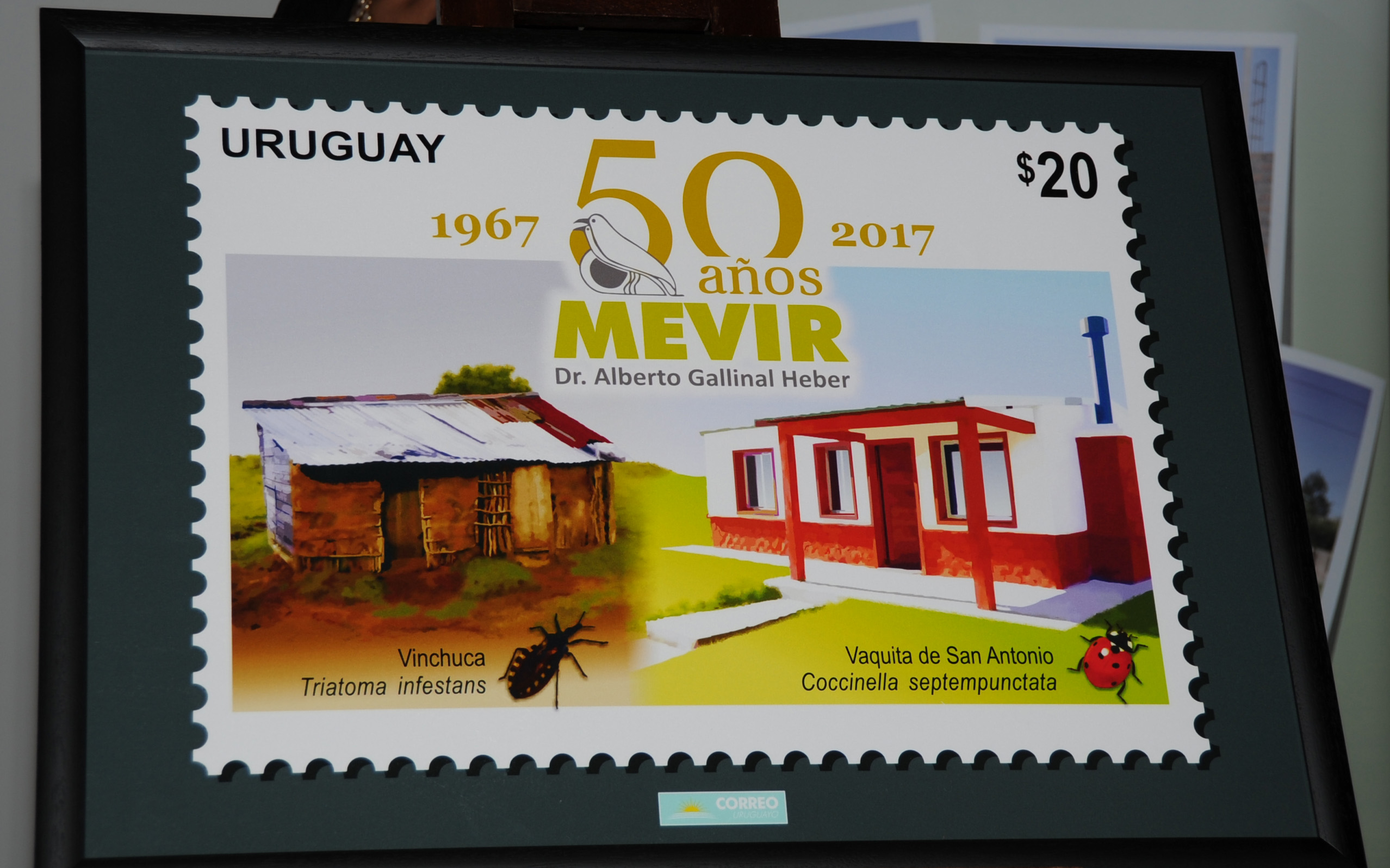 Presentación por parte del Correo uruguayo de un sello especial por los 50 años de Mevir
