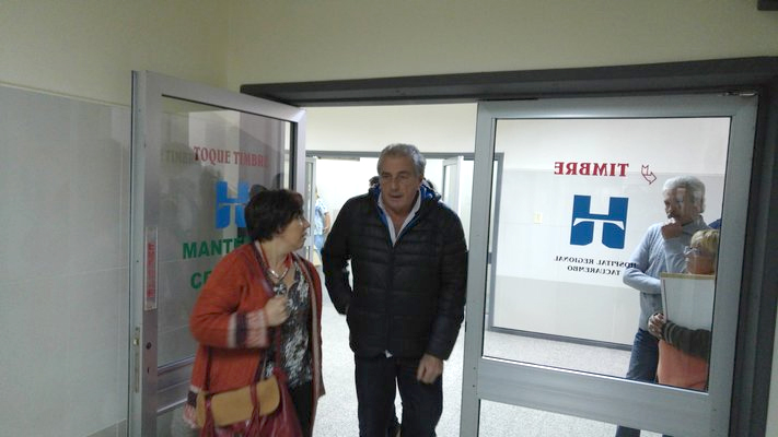 Susana Muñiz y Ciro Ferreira en las instalaciones del futuro Centro de Referencia Cardiológico del Norte, ubicado en el hospital de Tacuarembó