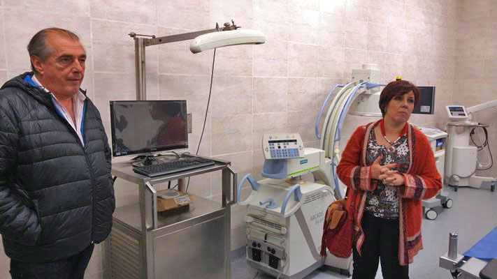 Susana Muñiz y Ciro Ferreira en las instalaciones del futuro Centro de Referencia Cardiológico del Norte, ubicado en el hospital de Tacuarembó