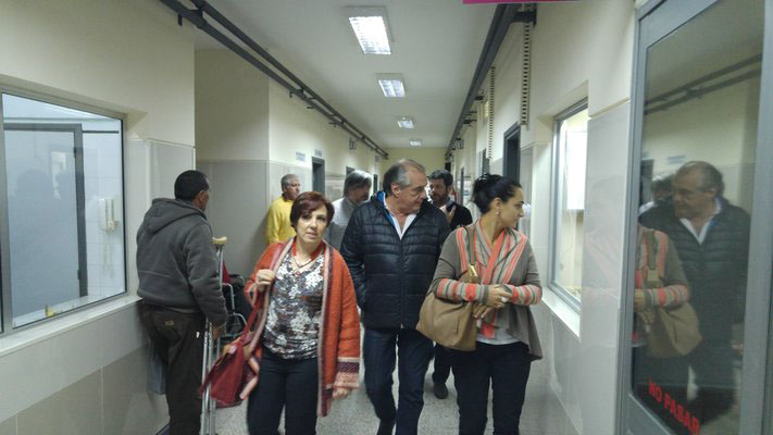 Susana Muñiz y Ciro Ferreira en las instalaciones del futuro Centro de Referencia Cardiológico del Norte, ubicado en el hospital de Tacuarembó