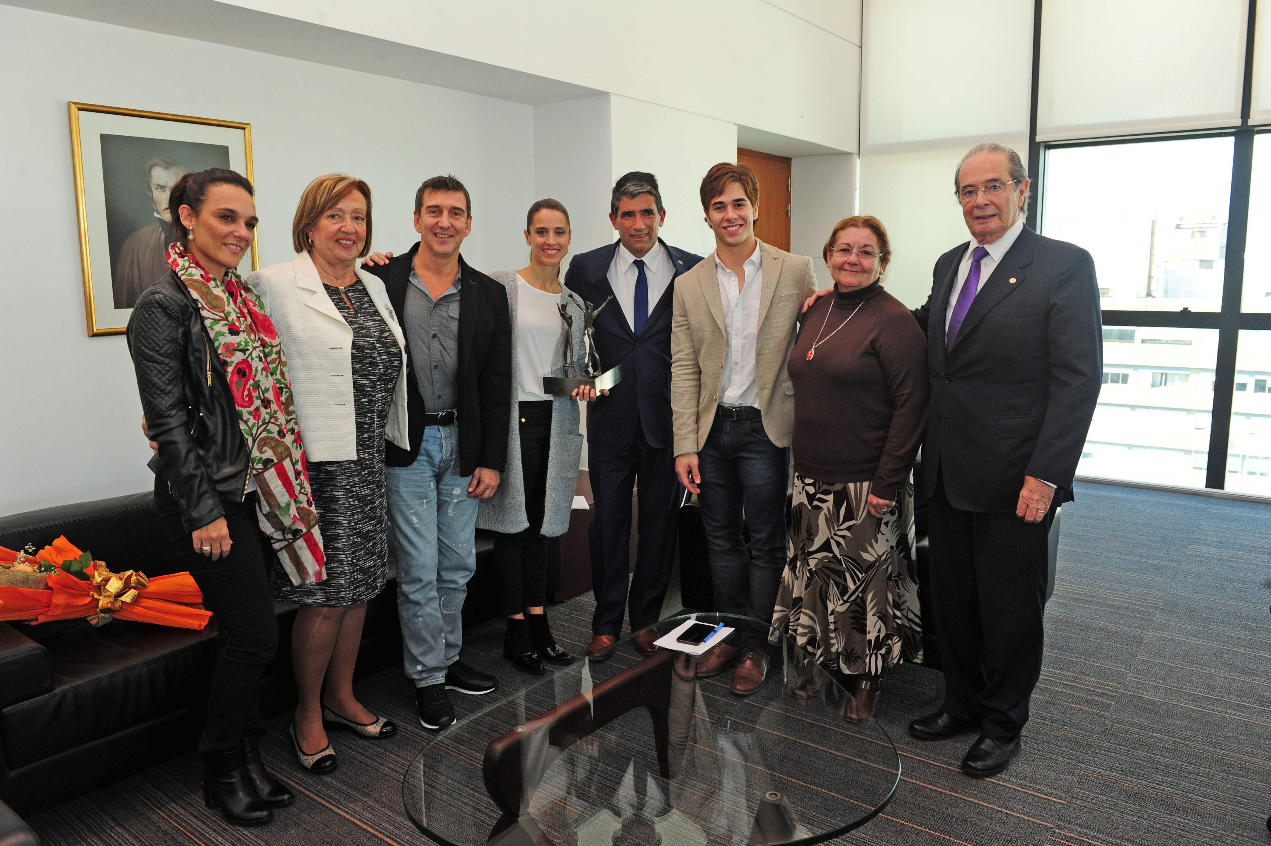 Raúl Sendic recibió a la recientemente premiada bailarina María Noel Riccetto