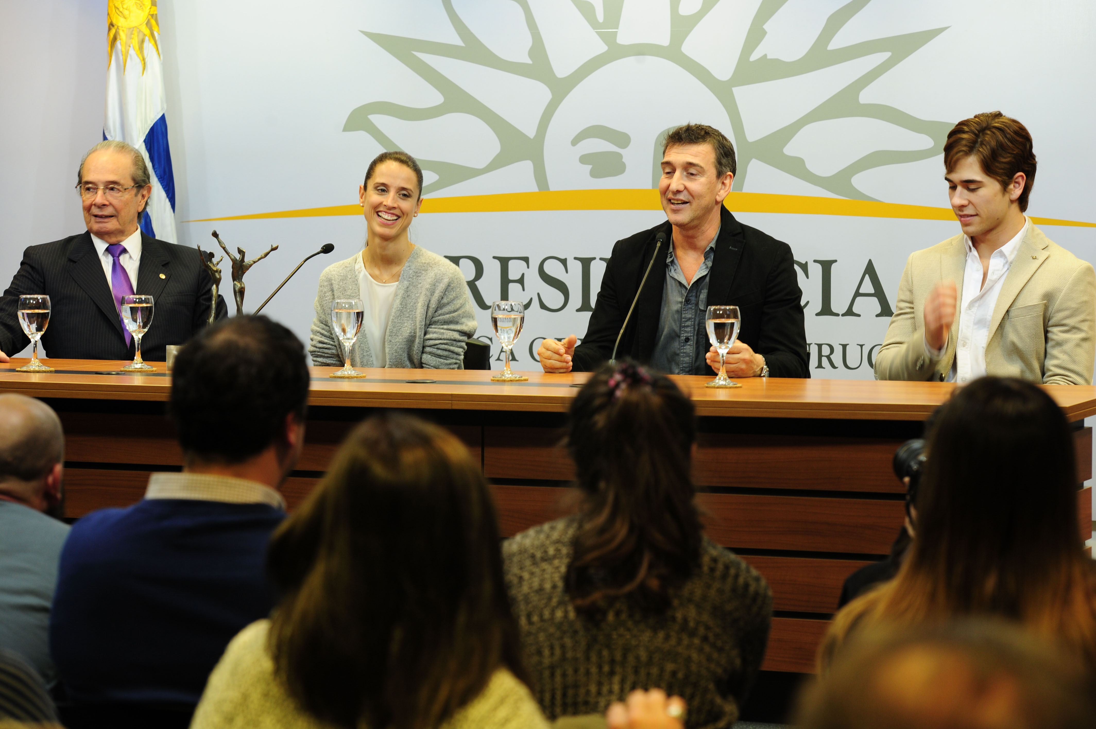 Conferencia en la sala de prensa de la Torre Ejecutiva