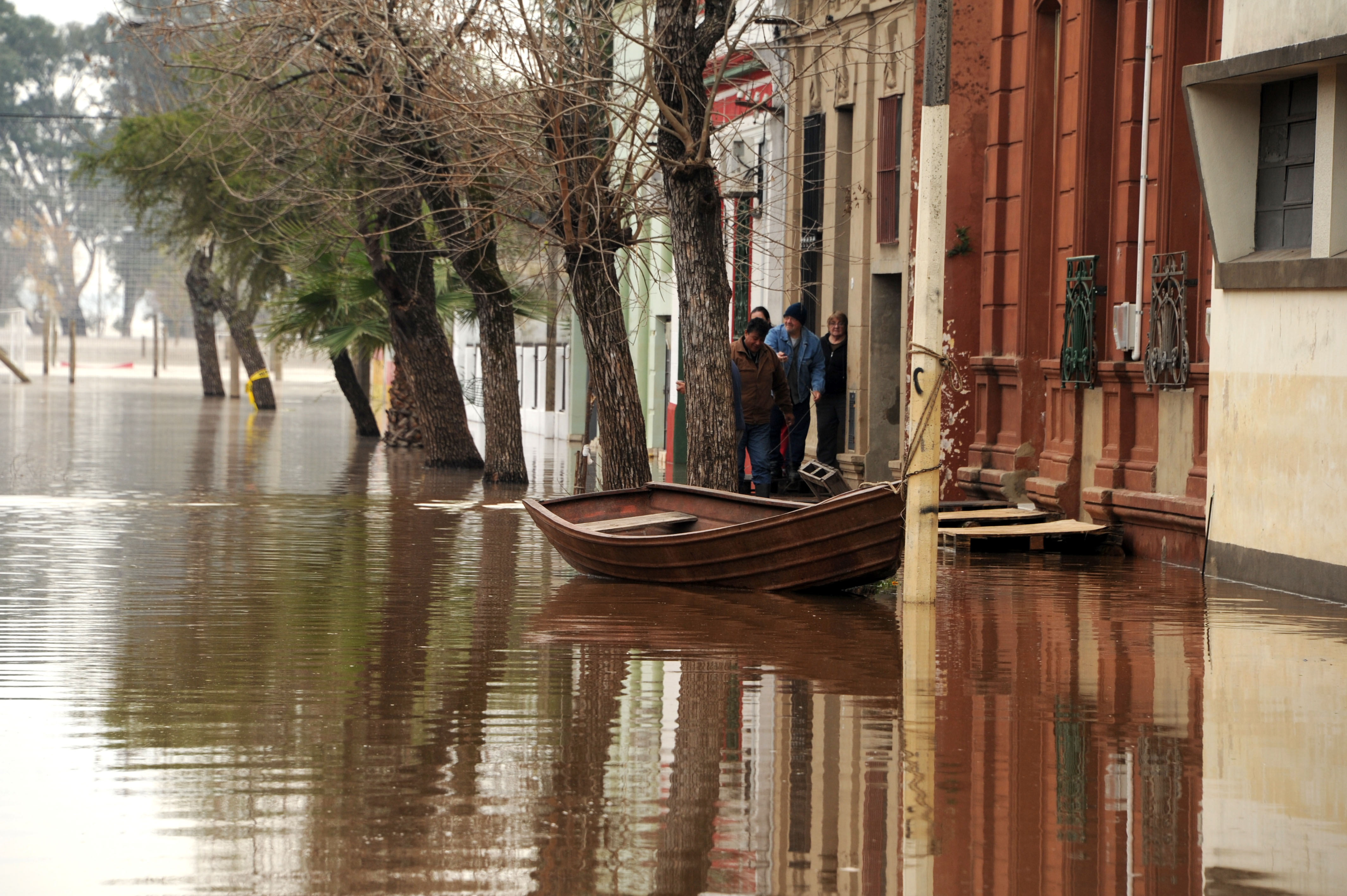 Zona de la ciudad de Paysandú afectada por las inundaciones