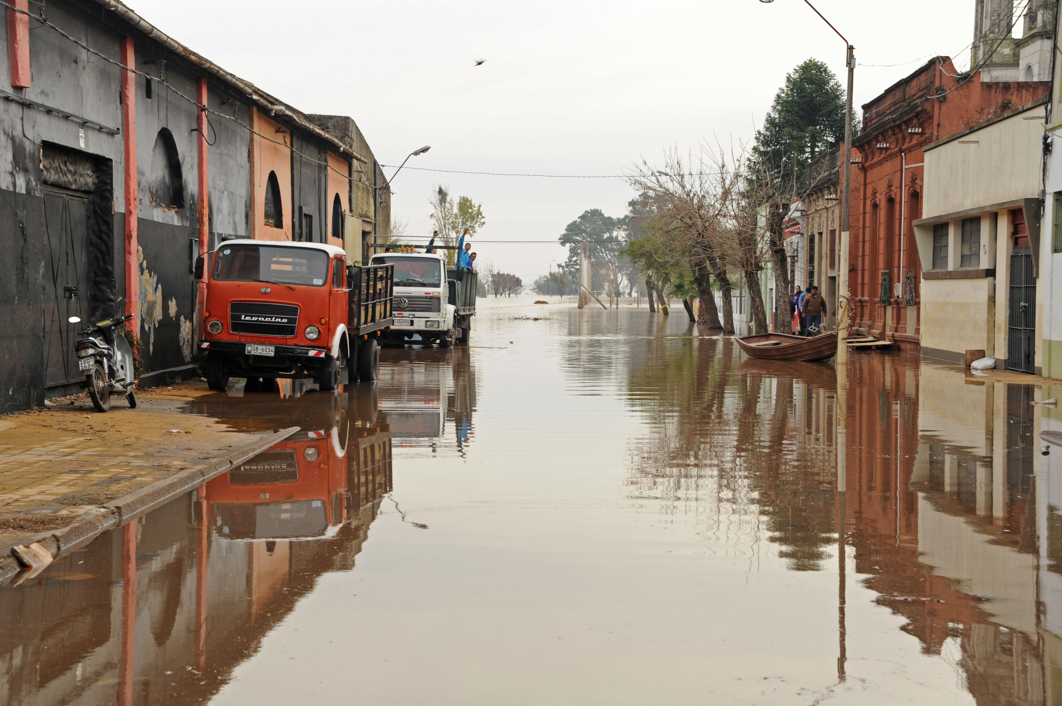 Zona de la ciudad de Paysandú afectada por las inundaciones