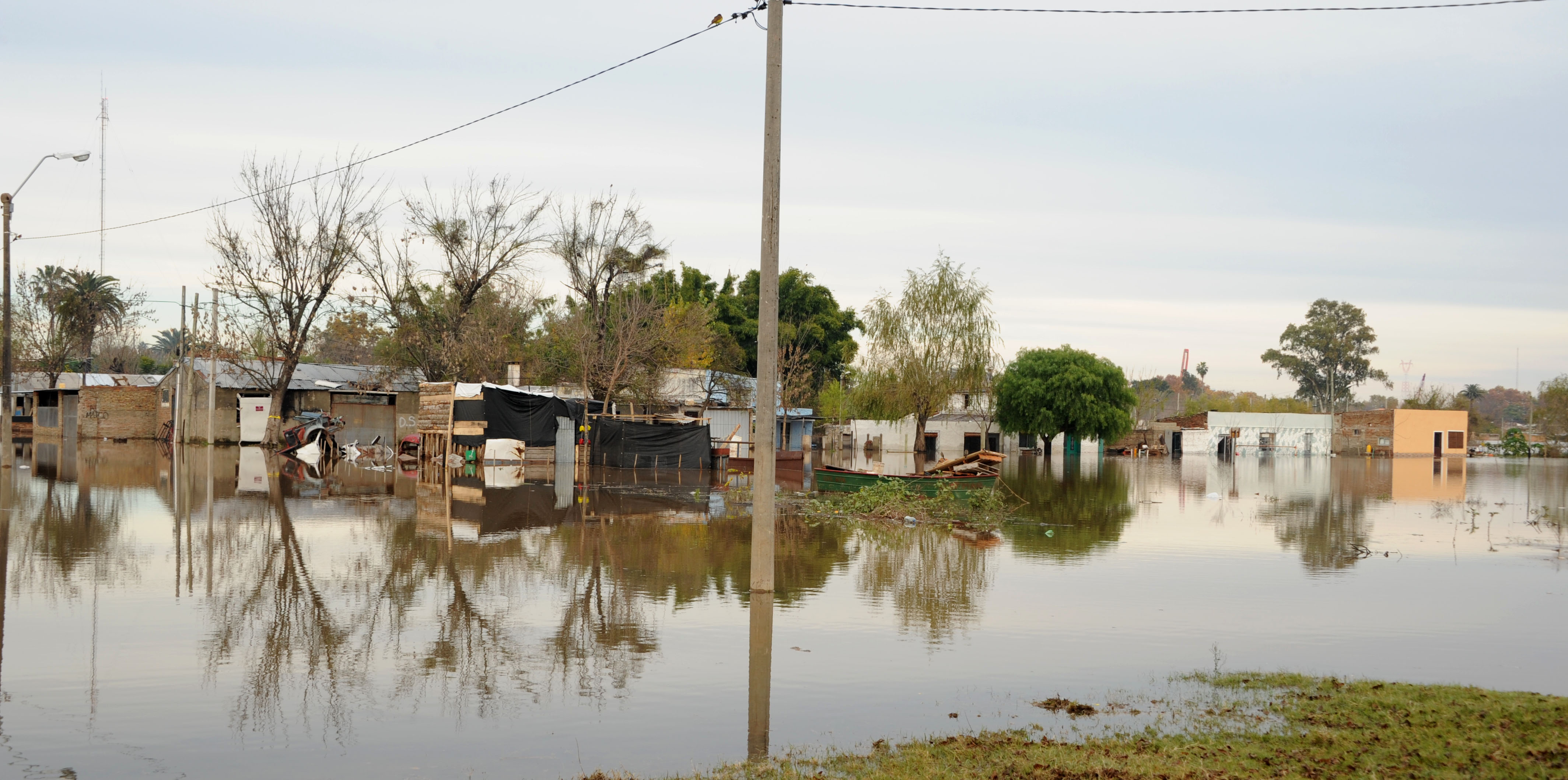 Zona de la ciudad de Paysandú afectada por las inundaciones