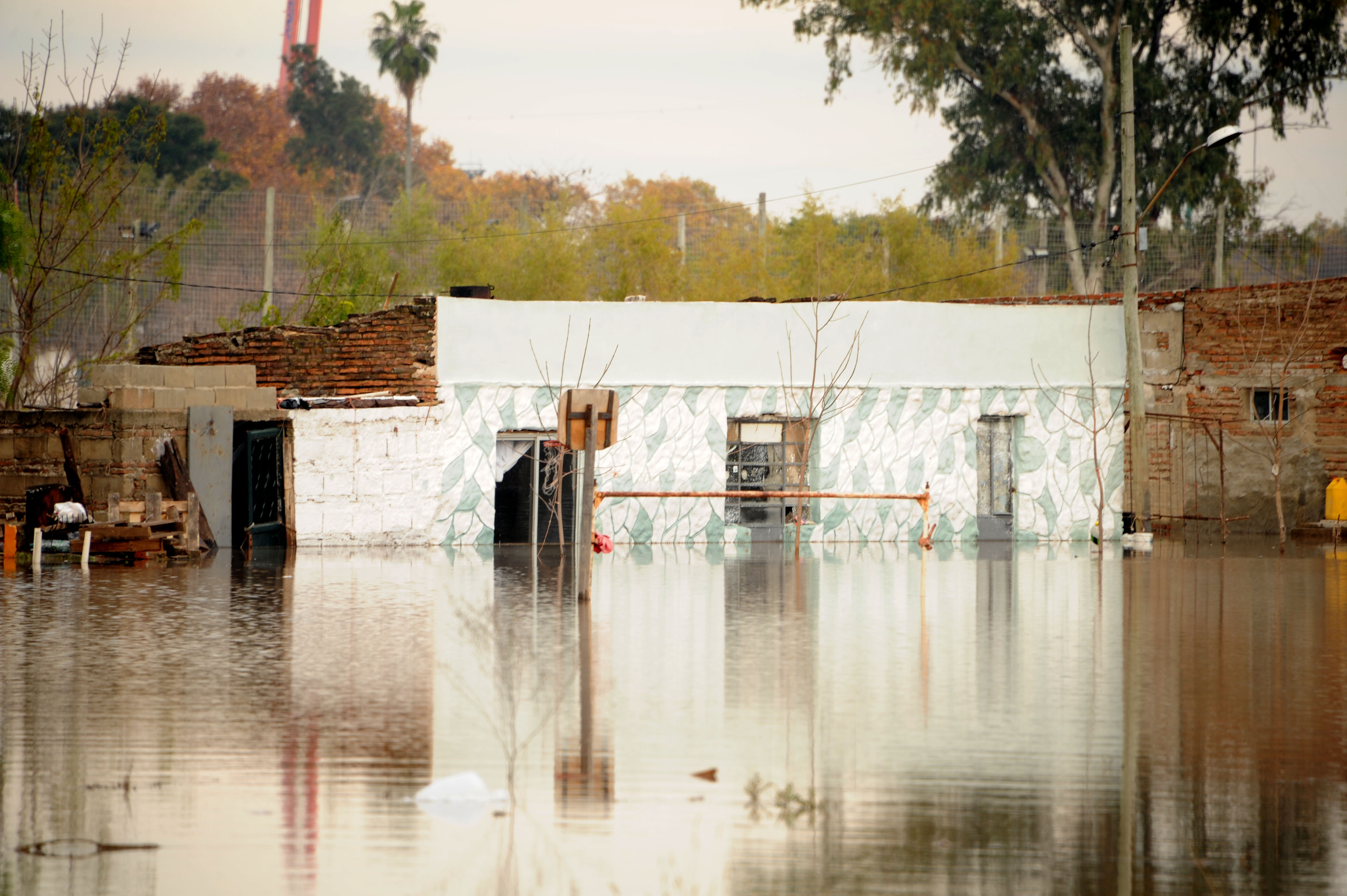 Zona de la ciudad de Paysandú afectada por las inundaciones