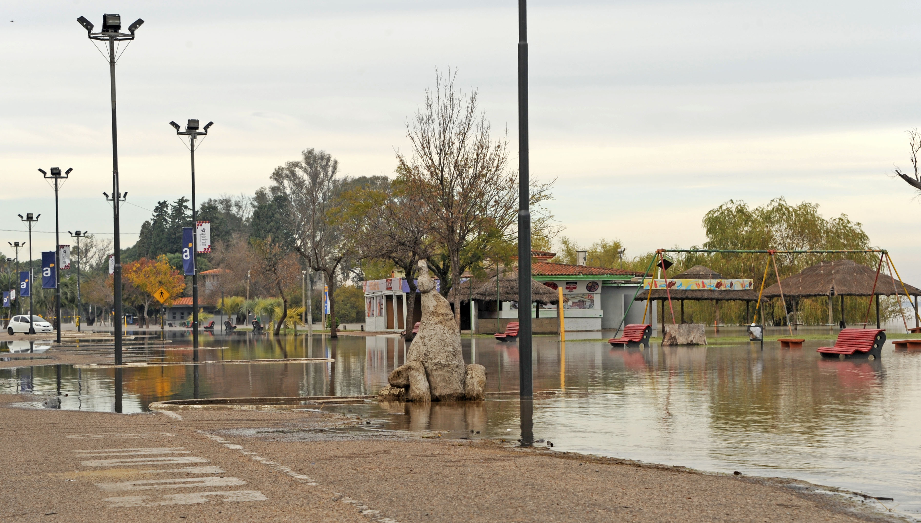 Zona de la ciudad de Paysandú afectada por las inundaciones
