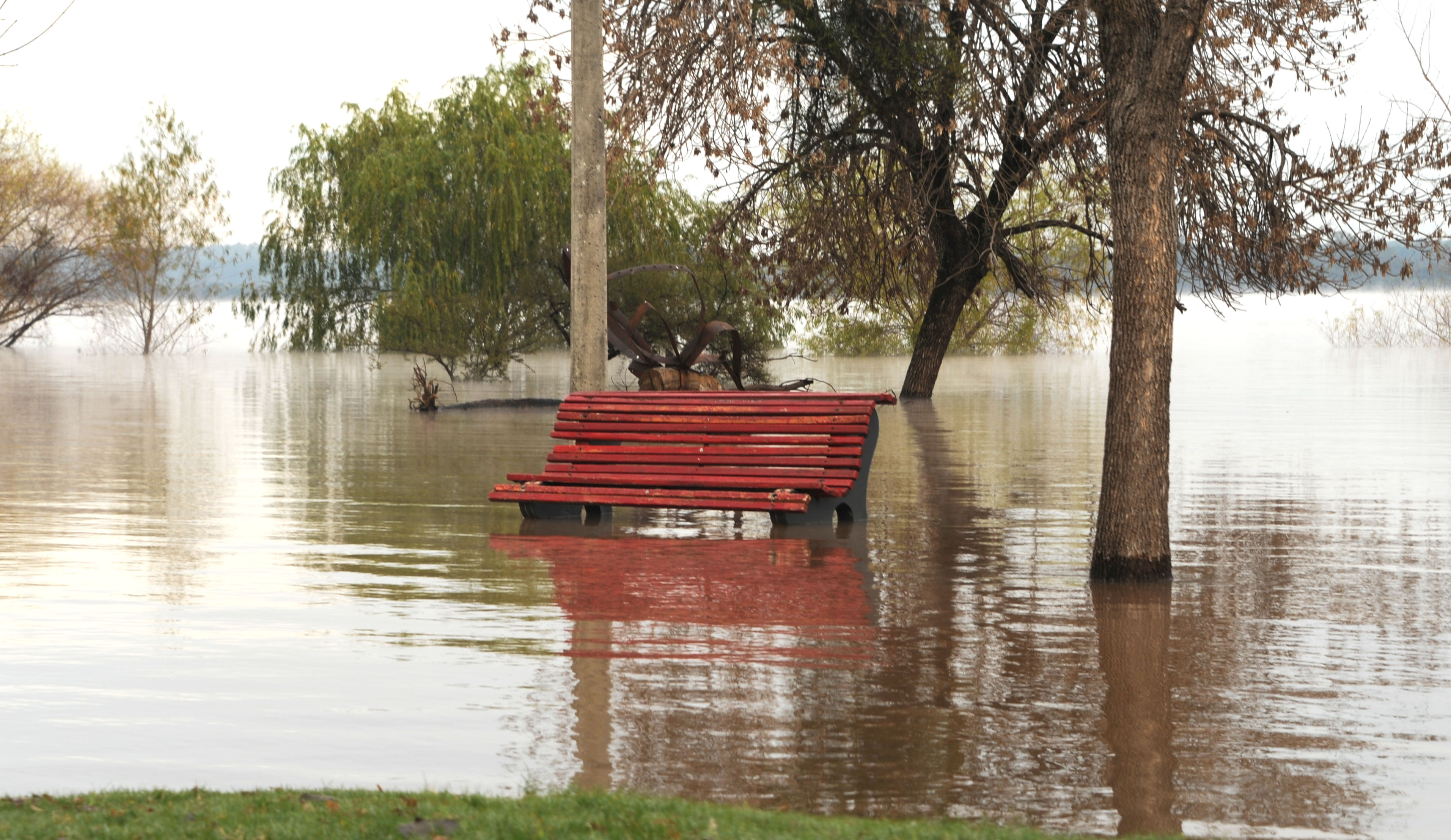 Zona de la ciudad de Paysandú afectada por las inundaciones