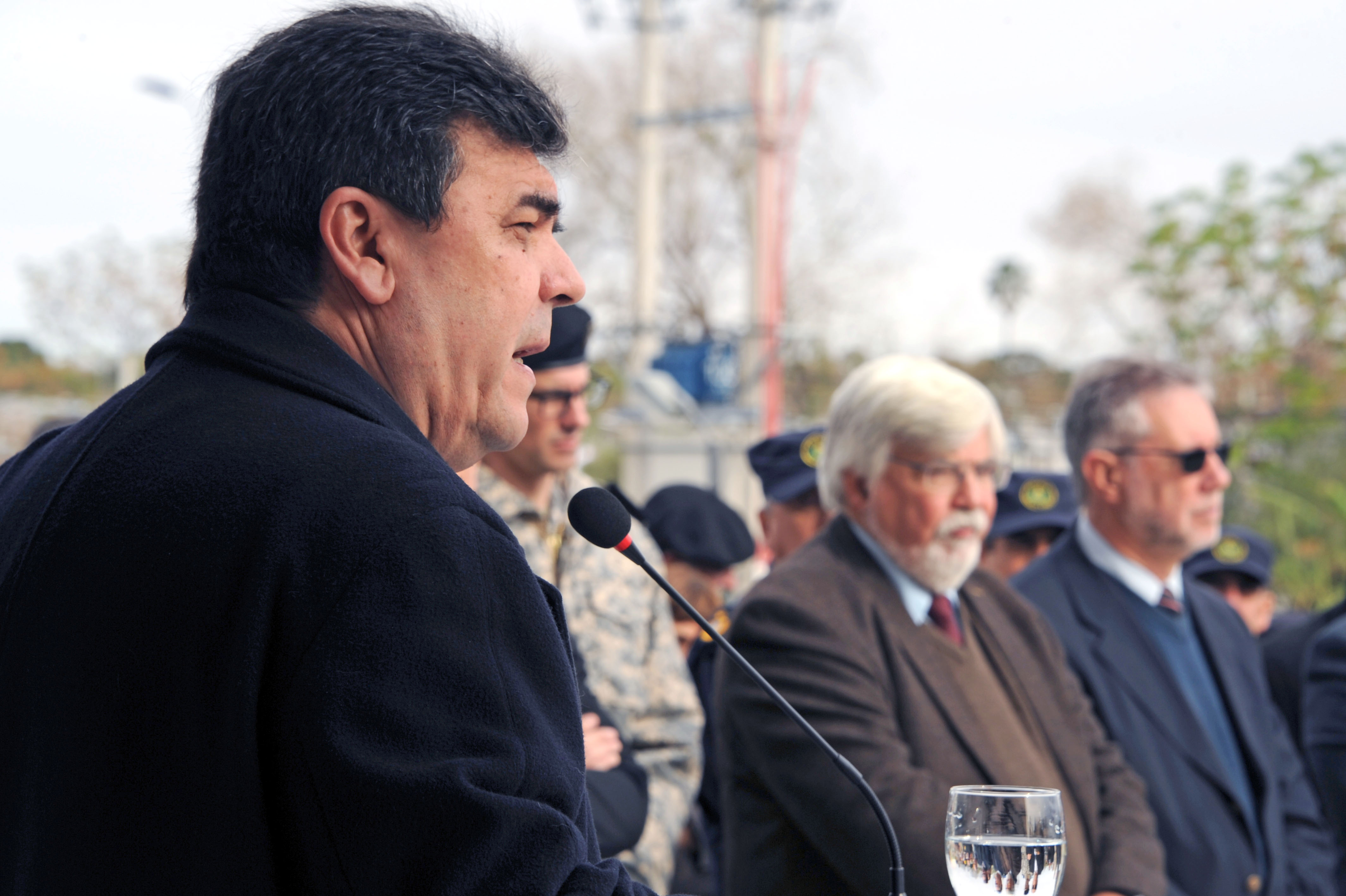 Director de la Policía Nacional, Mario Layera hace uso de la palabra