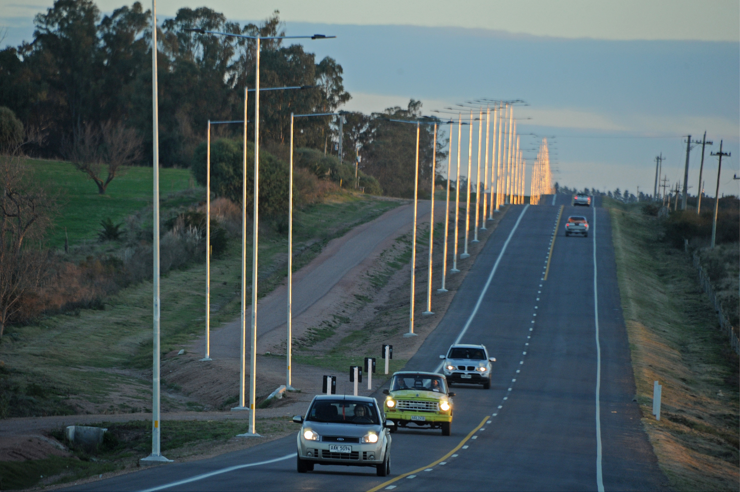 Inauguración de luminarias led en Progreso, Canelones
