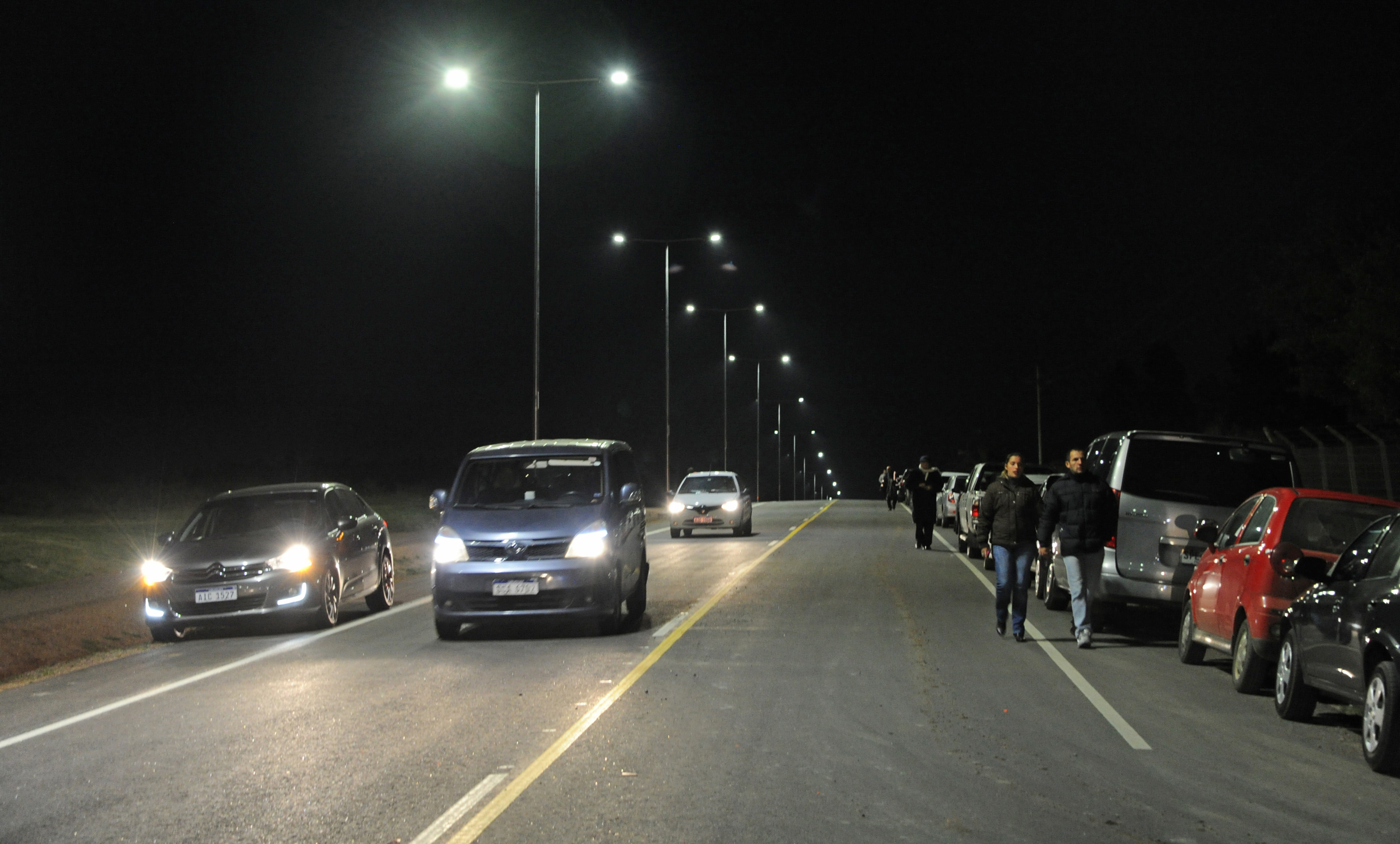 Inauguración de luminarias led en Progreso, Canelones