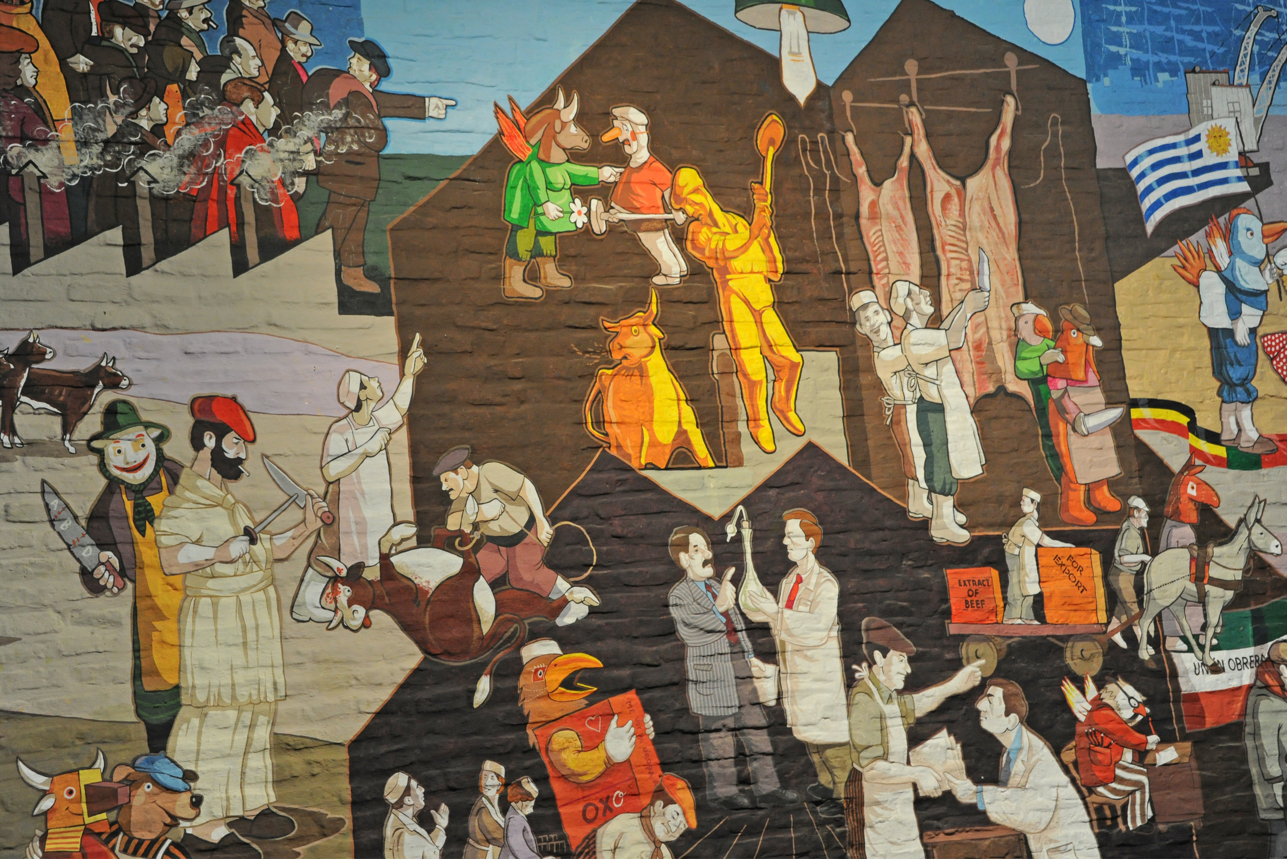 Mural representativo del Frigorífico Anglo