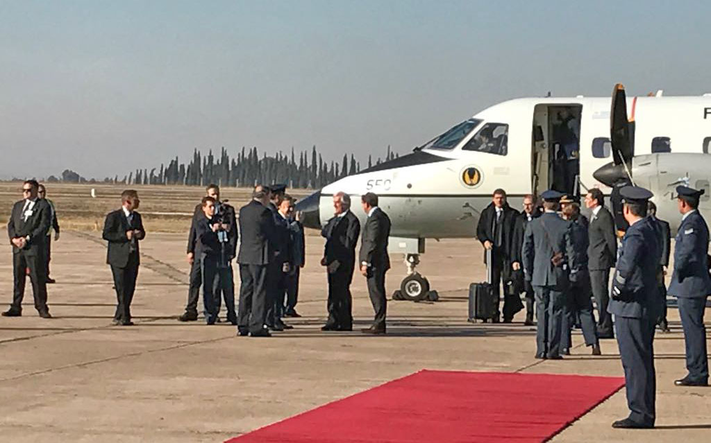 Presidente Vázquez arribó a Mendoza, Argentina