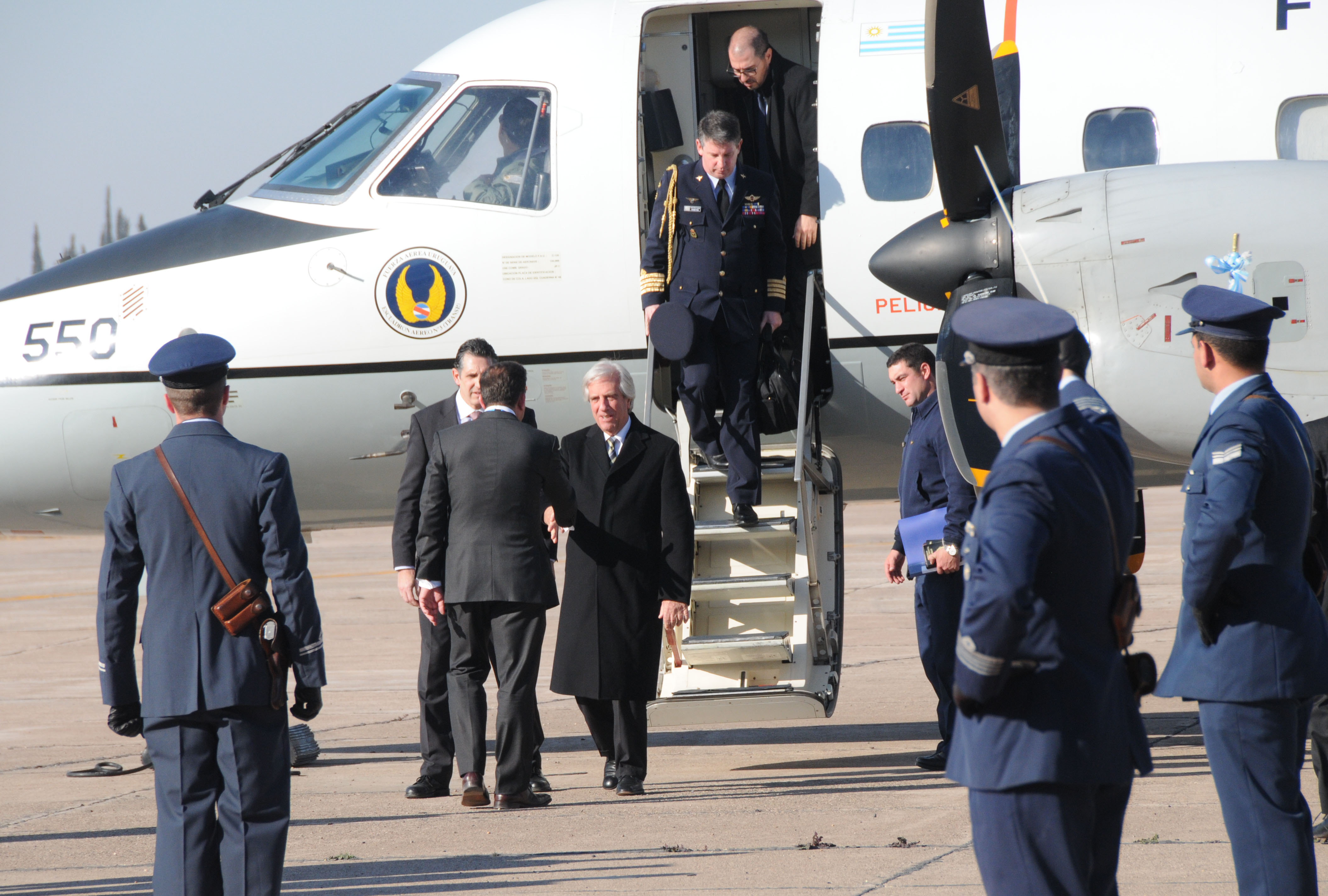 Presidente Vázquez arribó a Mendoza, Argentina