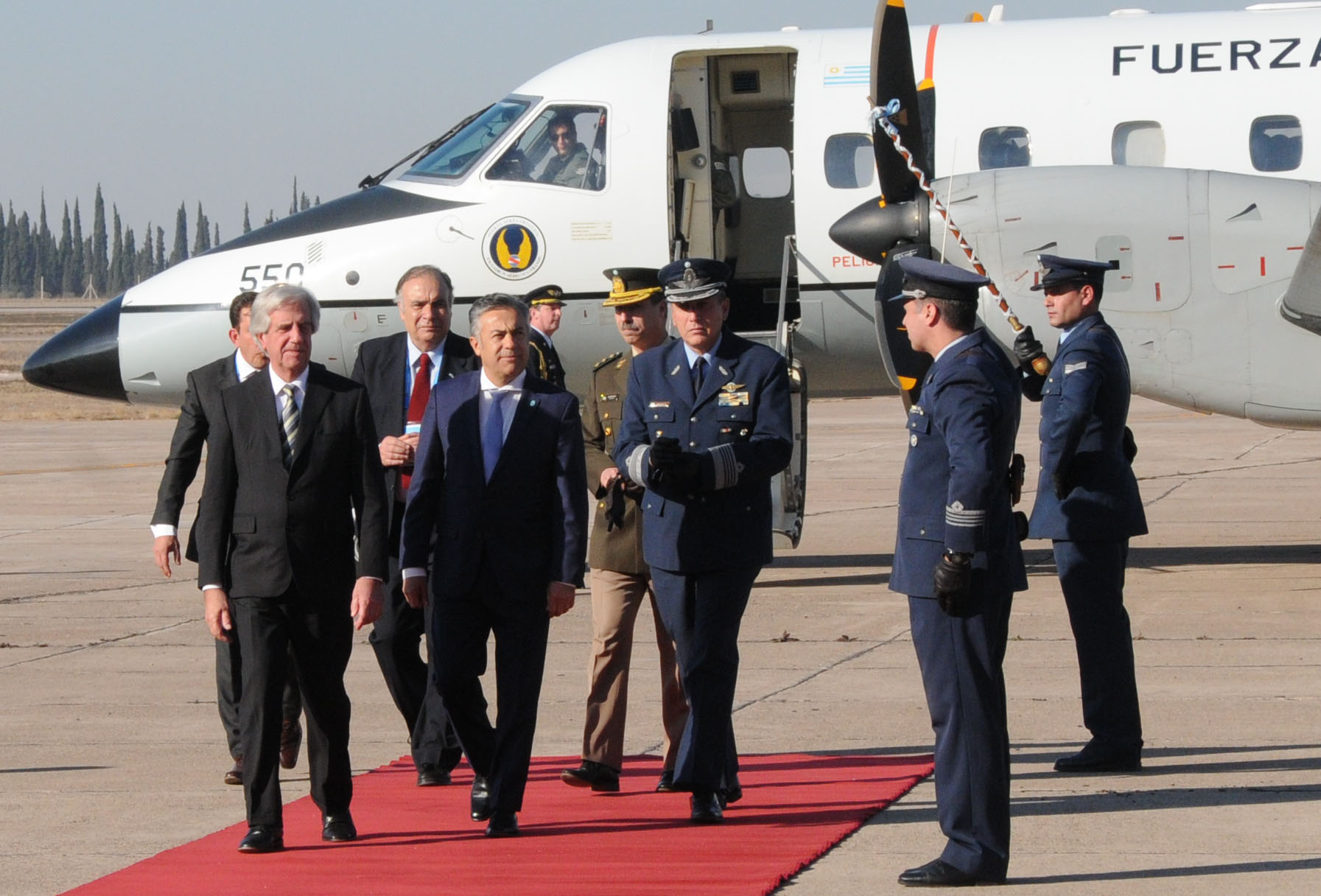 Presidente Vázquez arribó a Mendoza, Argentina