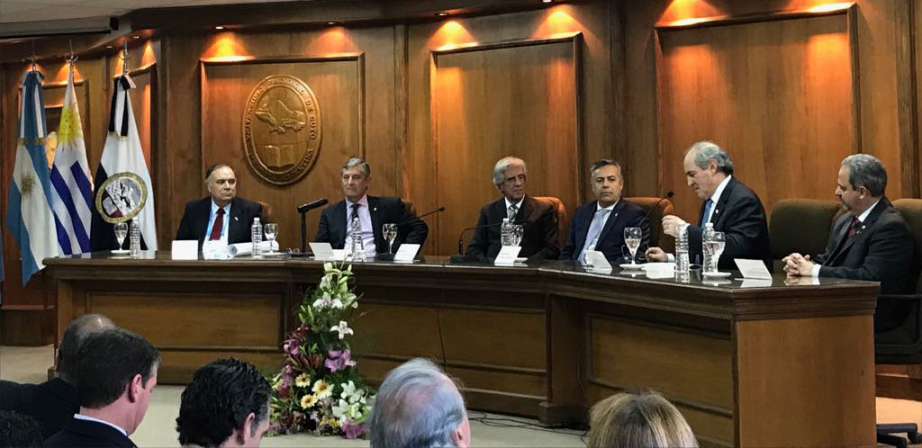 Acto en la Universidad Nacional de Cuyo, provincia de Mendoza