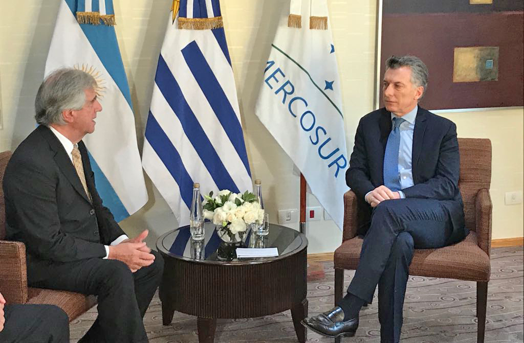 Encuentro entre Tabaré Vázquez y Mauricio Macri