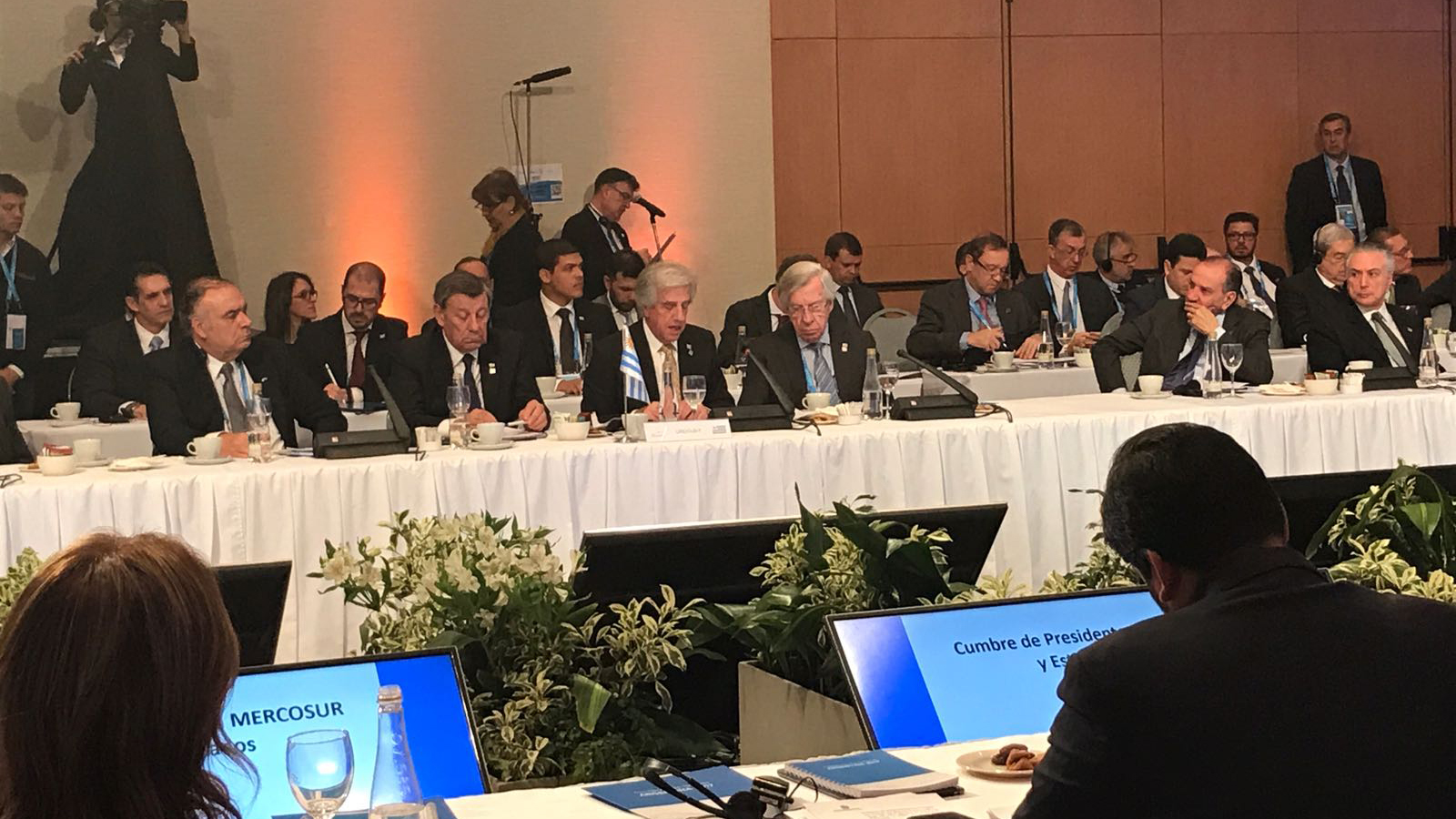 Vázquez, durante su disertación en la Cumbre de jefes de Estado del Mercosur