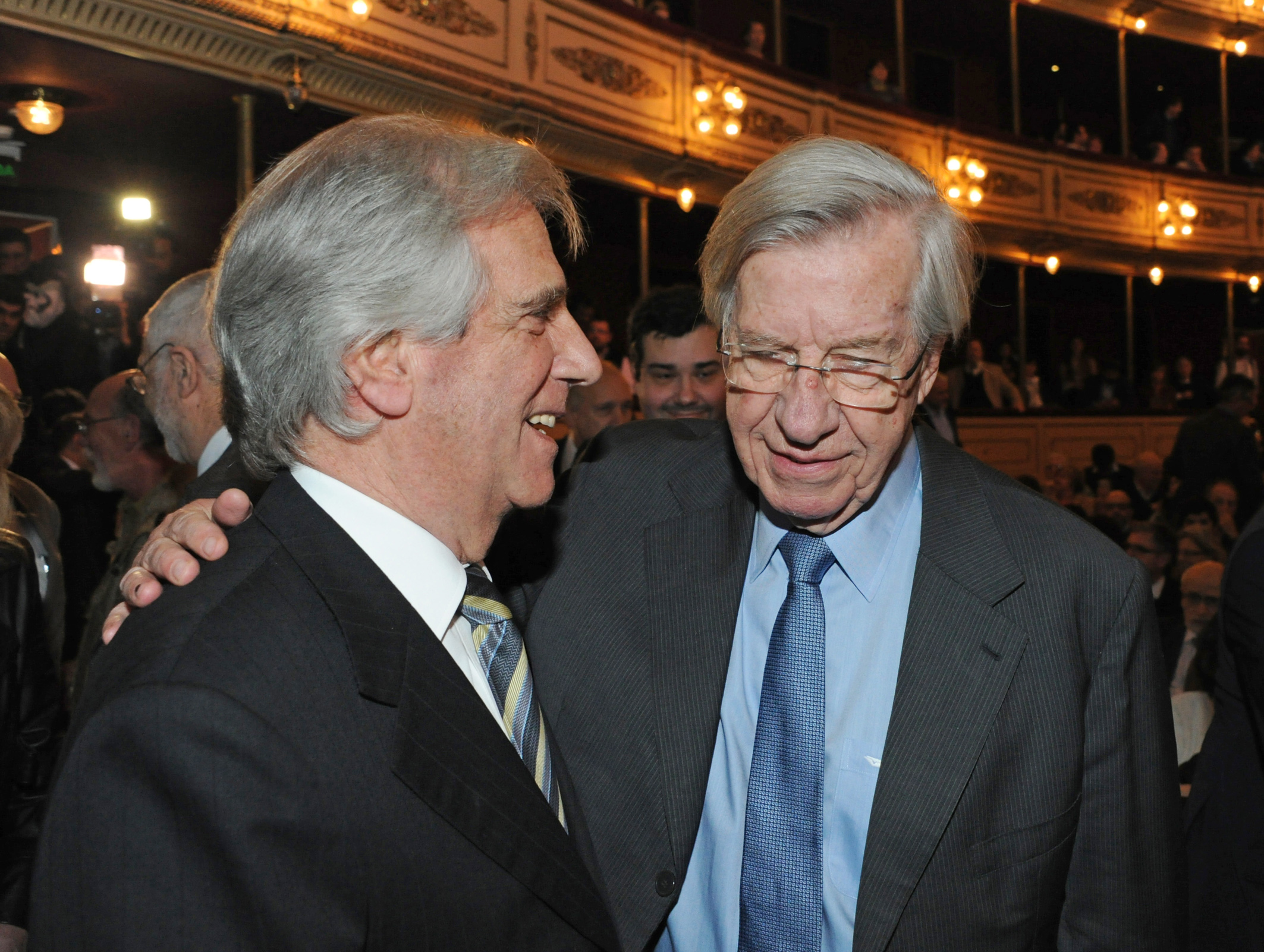 Presidente Vázquez junto a ministro Danilo Astori