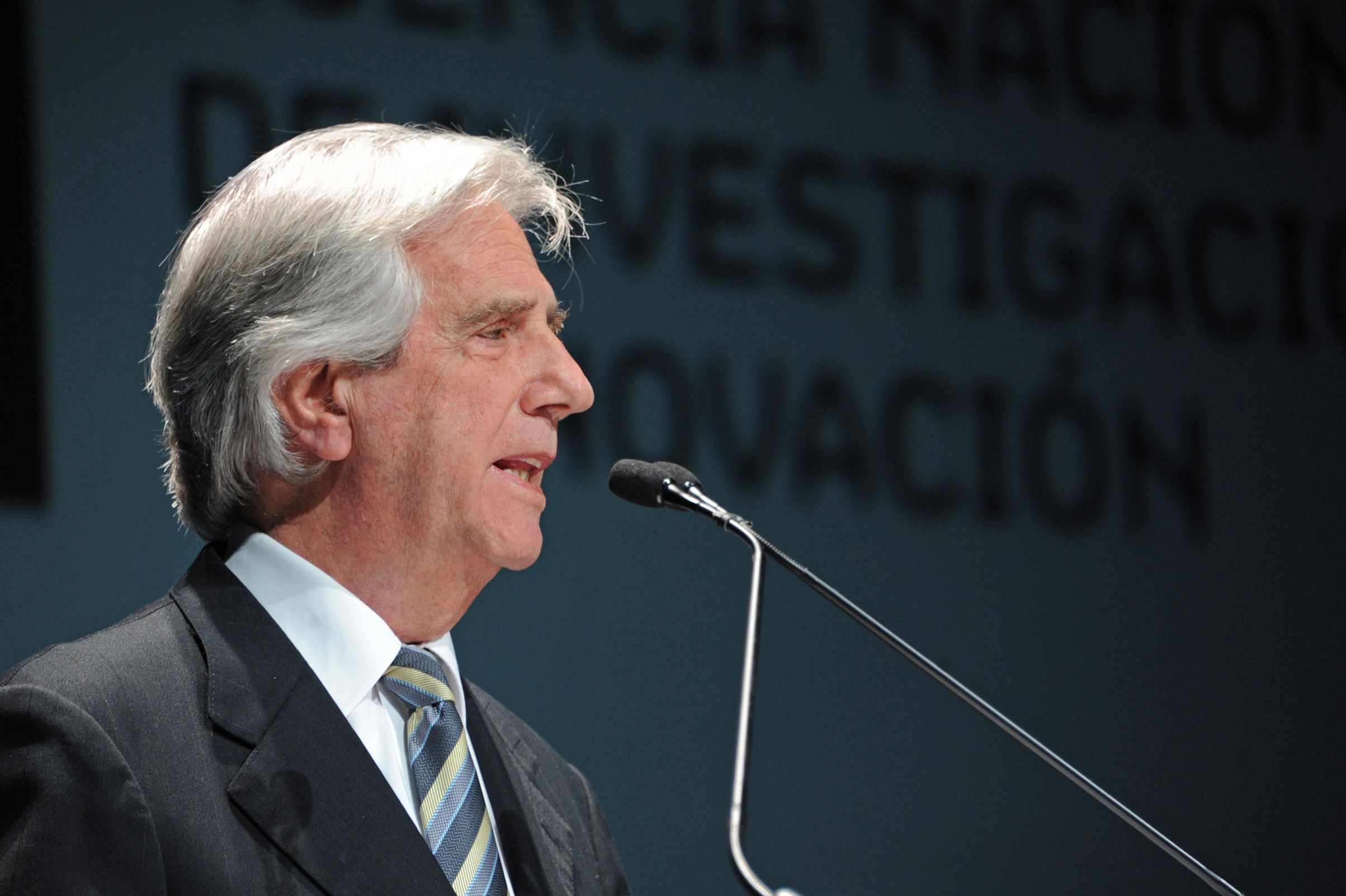 Presidente Tabaré Vázquez, haciendo uso de la palabra