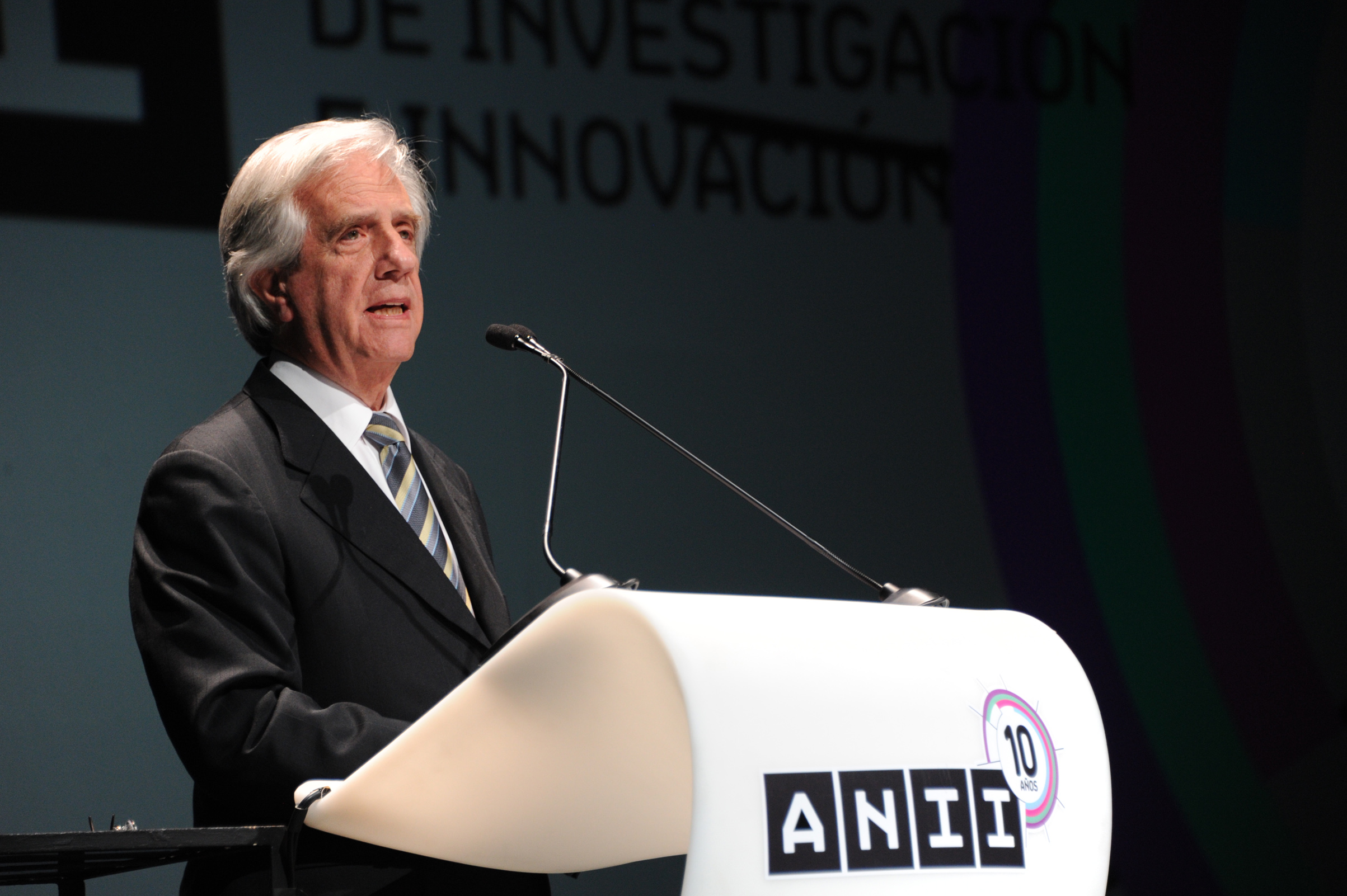 Presidente Tabaré Vázquez, haciendo uso de la palabra