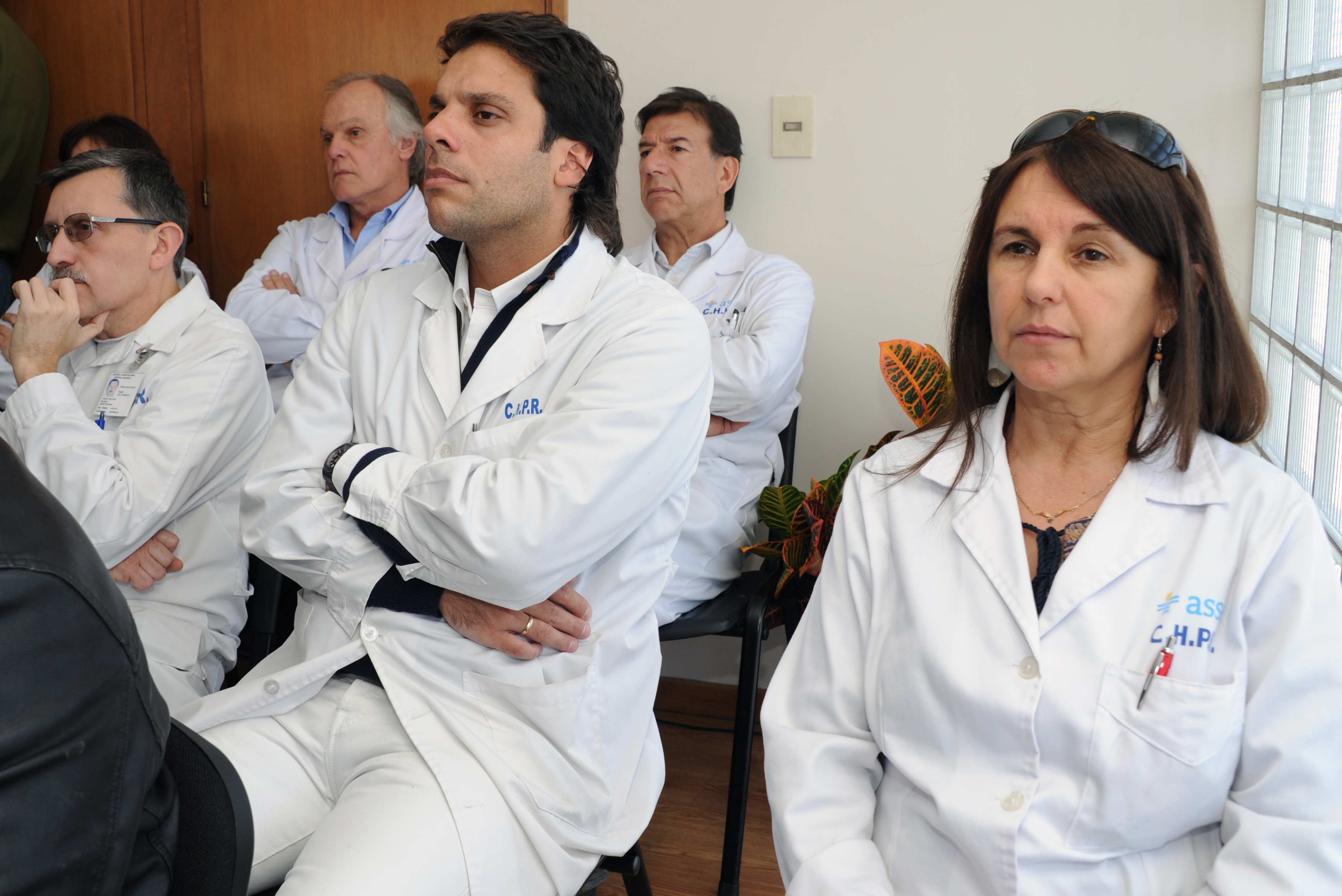 Médicos asistentes a la conferencia