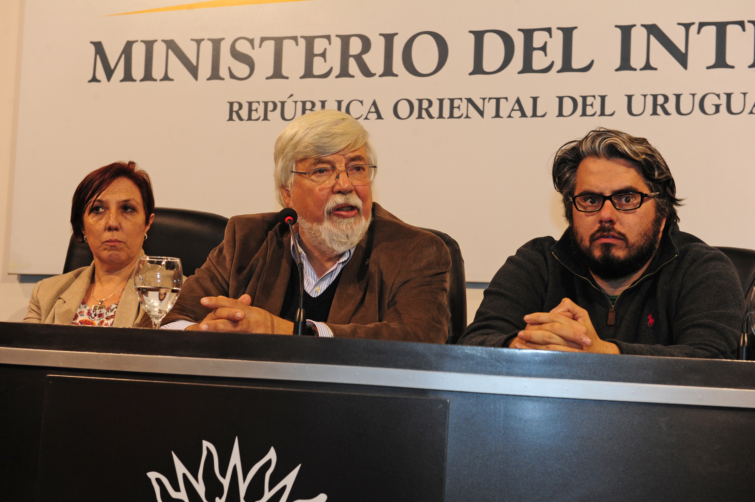 Ministro del Interior, Eduardo Bonomi, durante su oratoria