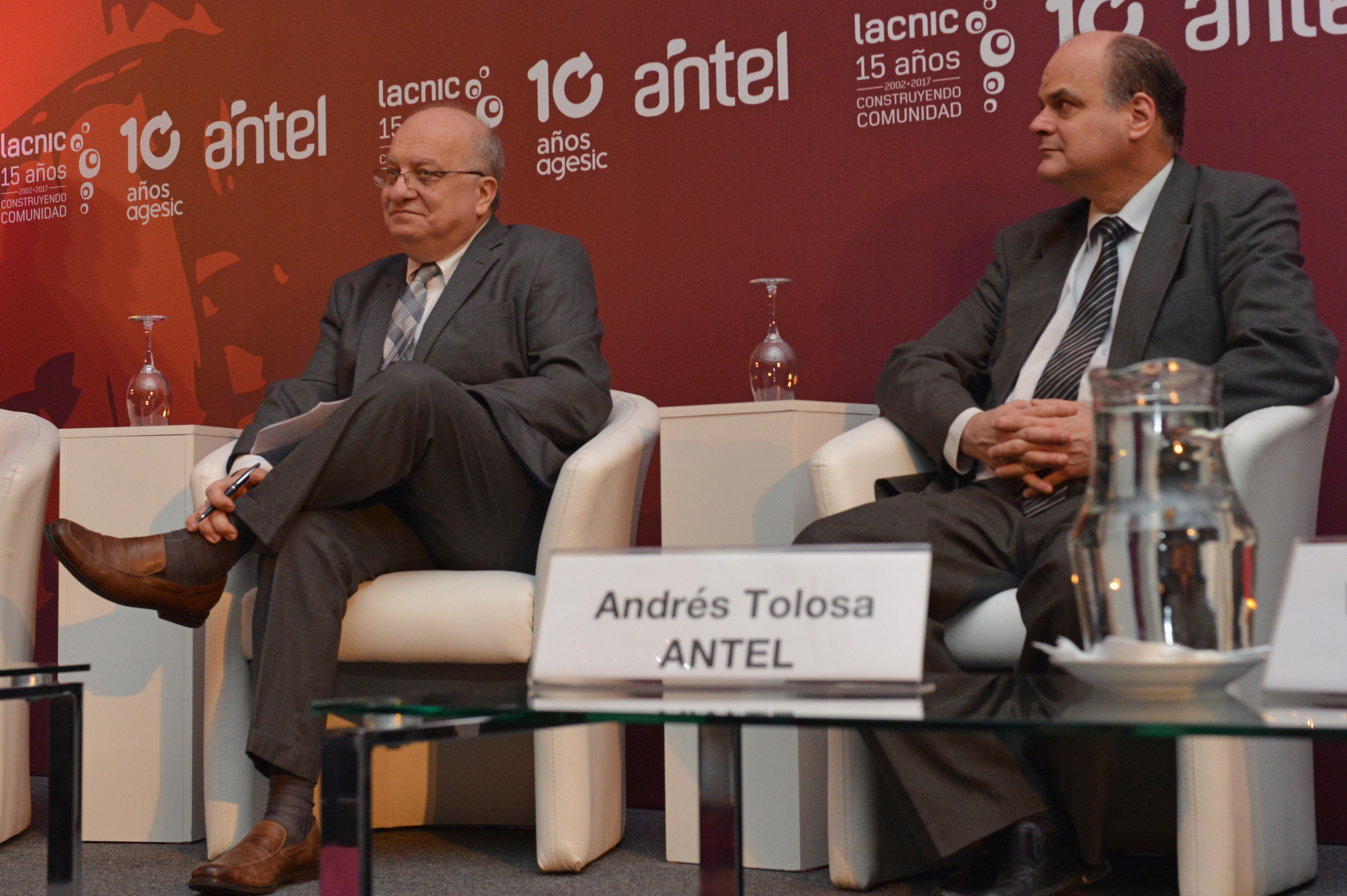 Director ejecutivo de Agesic, José Clastornik, y presidente de Antel, Andrés Tolosa