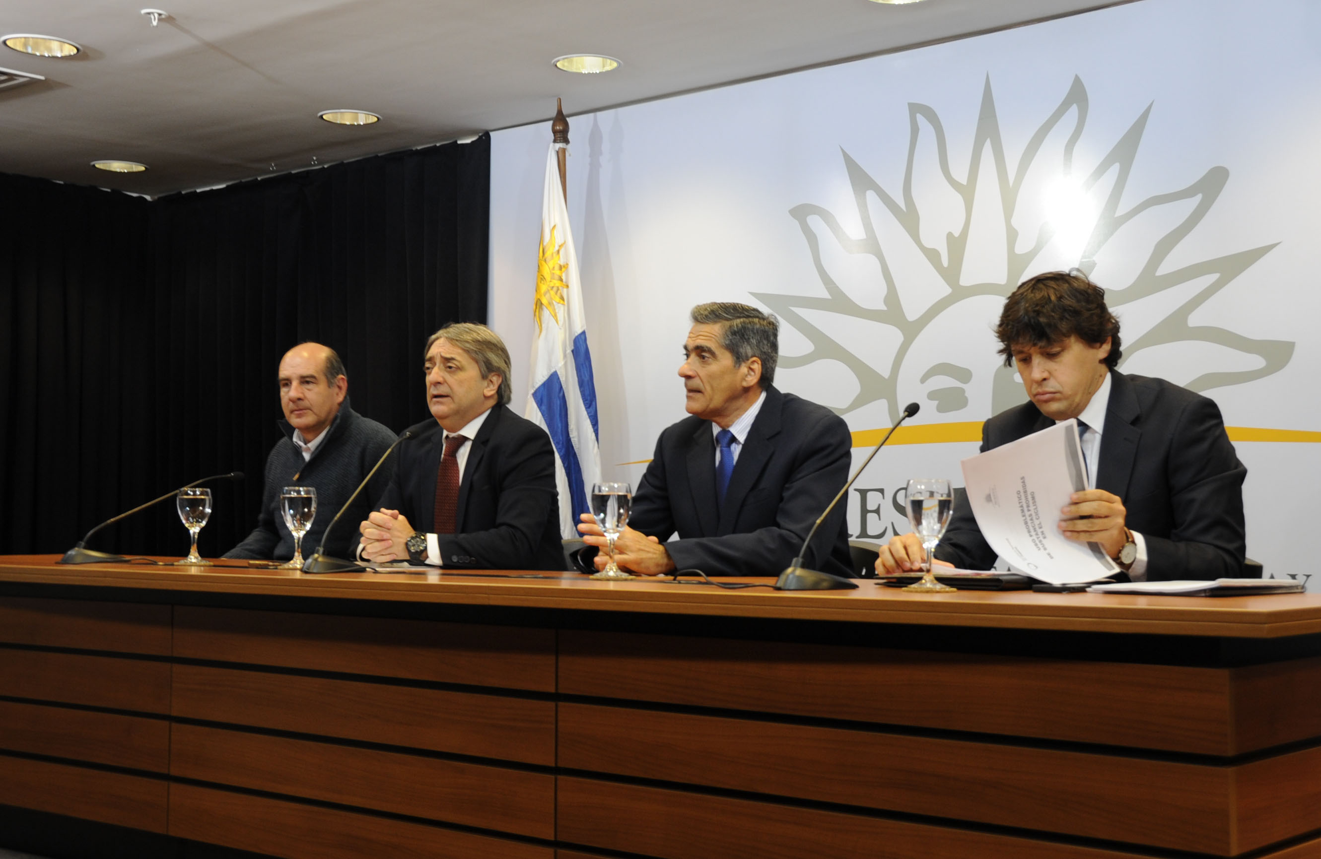Federico Moreira, Fernando Cáceres, Jorge Rosales y Federico Perroni