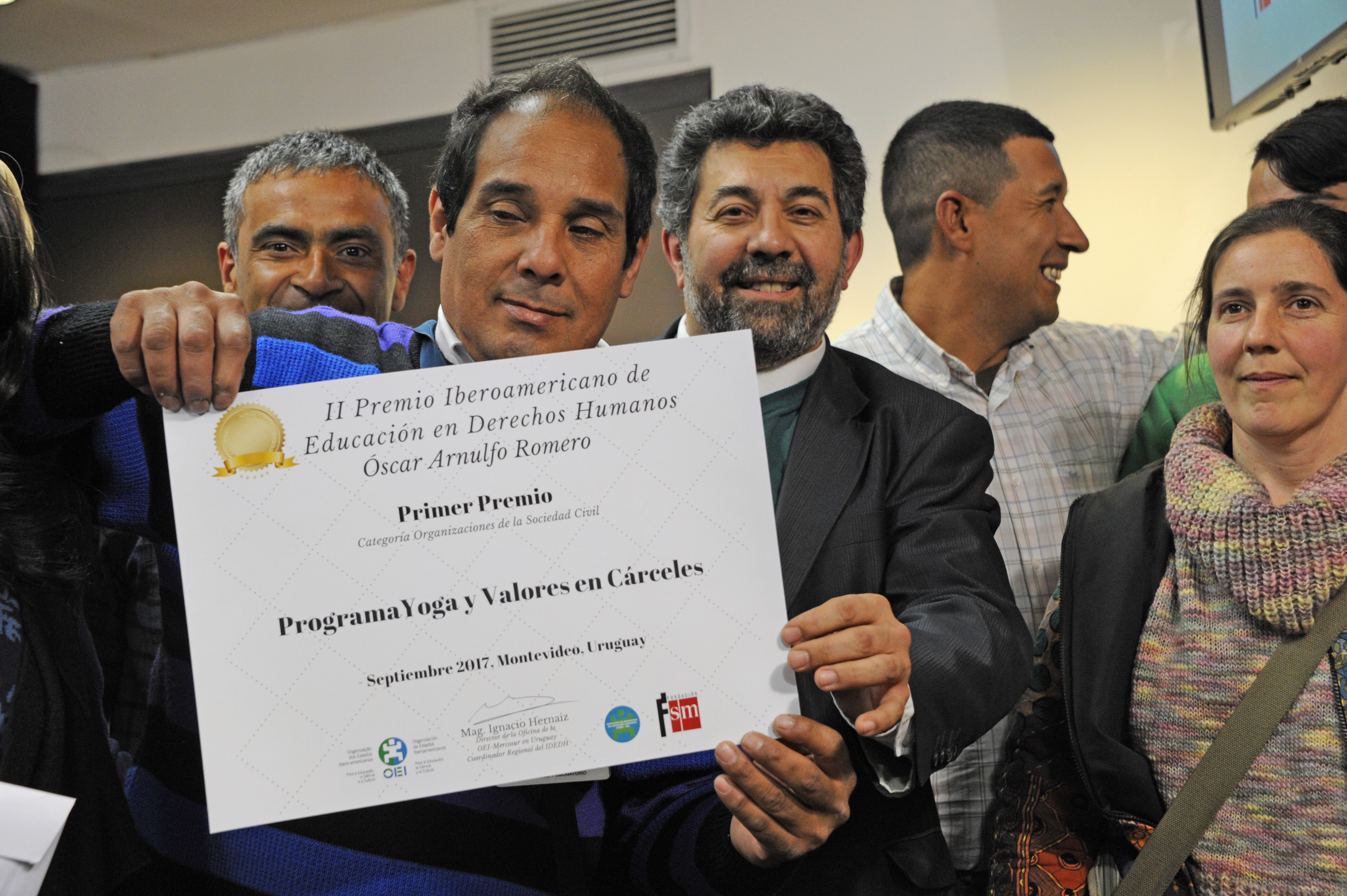 Galardonados de la edición uruguaya del Premio Óscar Arnulfo Romero