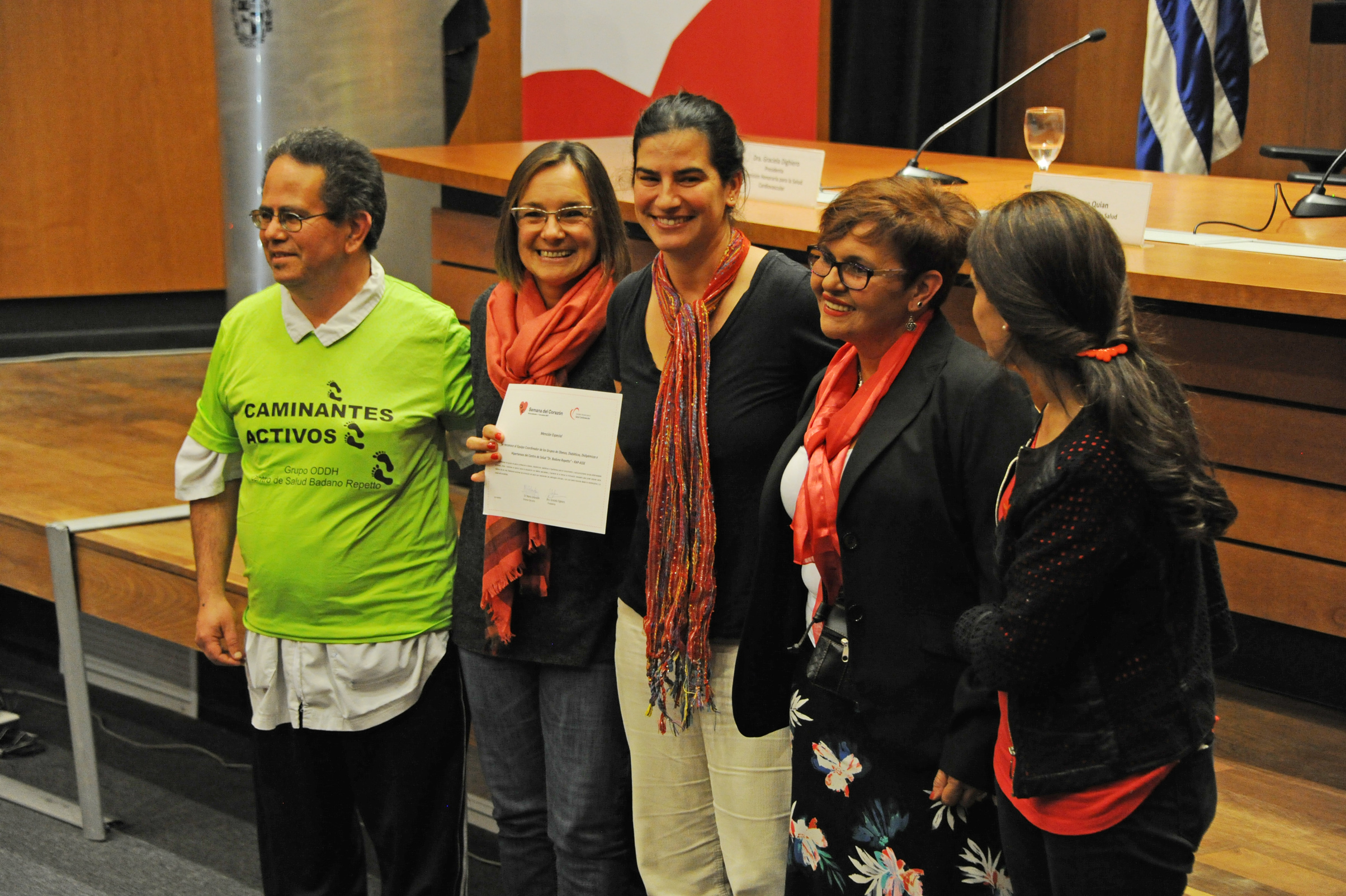 Reconocimiento recibido por grupos organizados de actividades por la salud cardiovascular