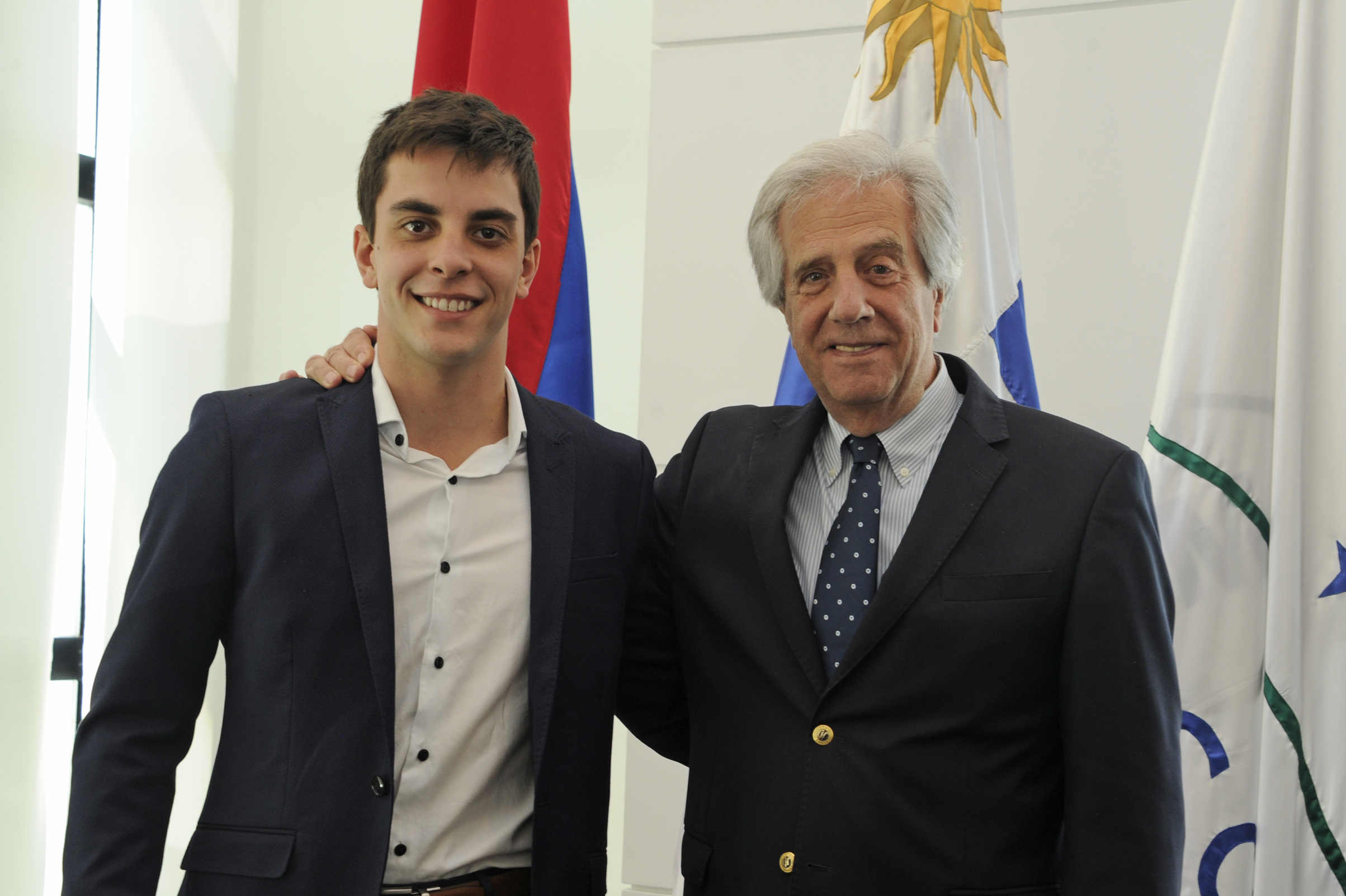 Presidente Vázquez junto a Santiago Urrutia