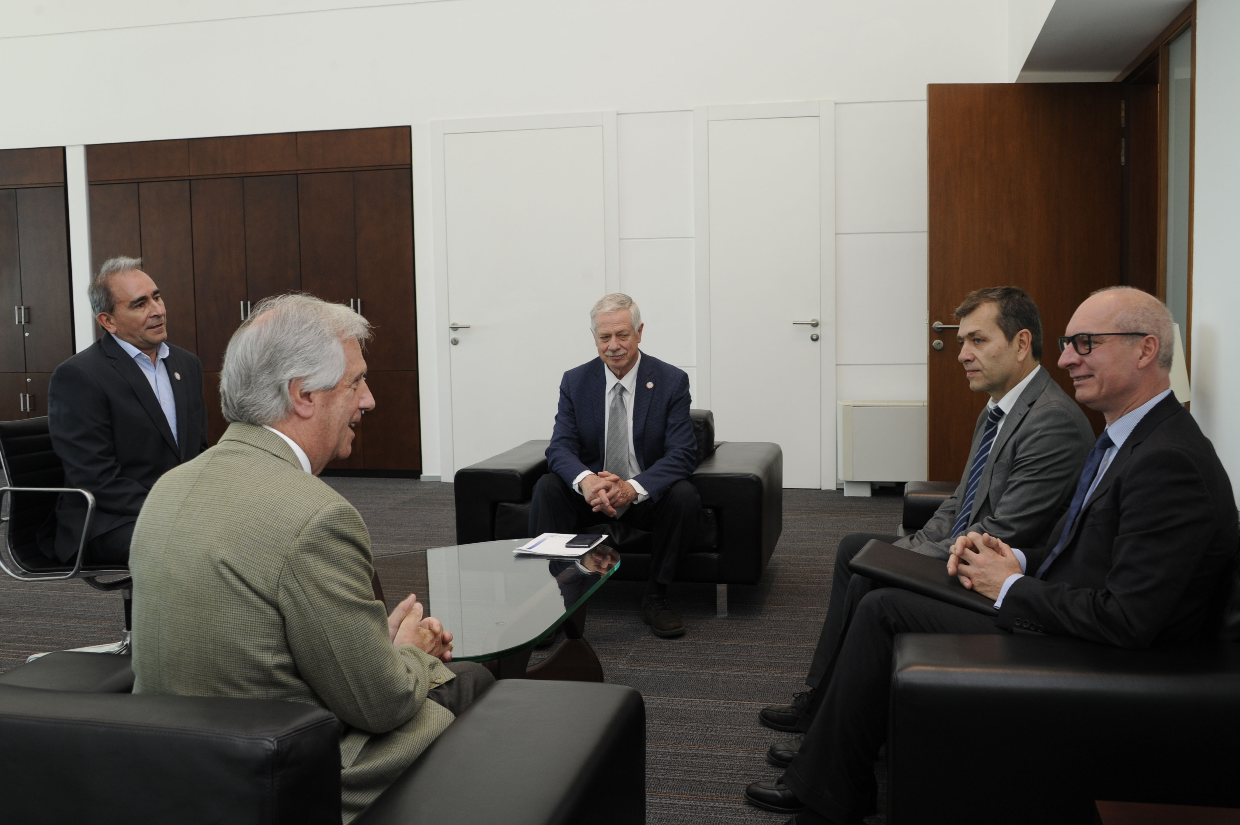 Vázquez recibió a José Luis Castro y a Gustavo Sóñora