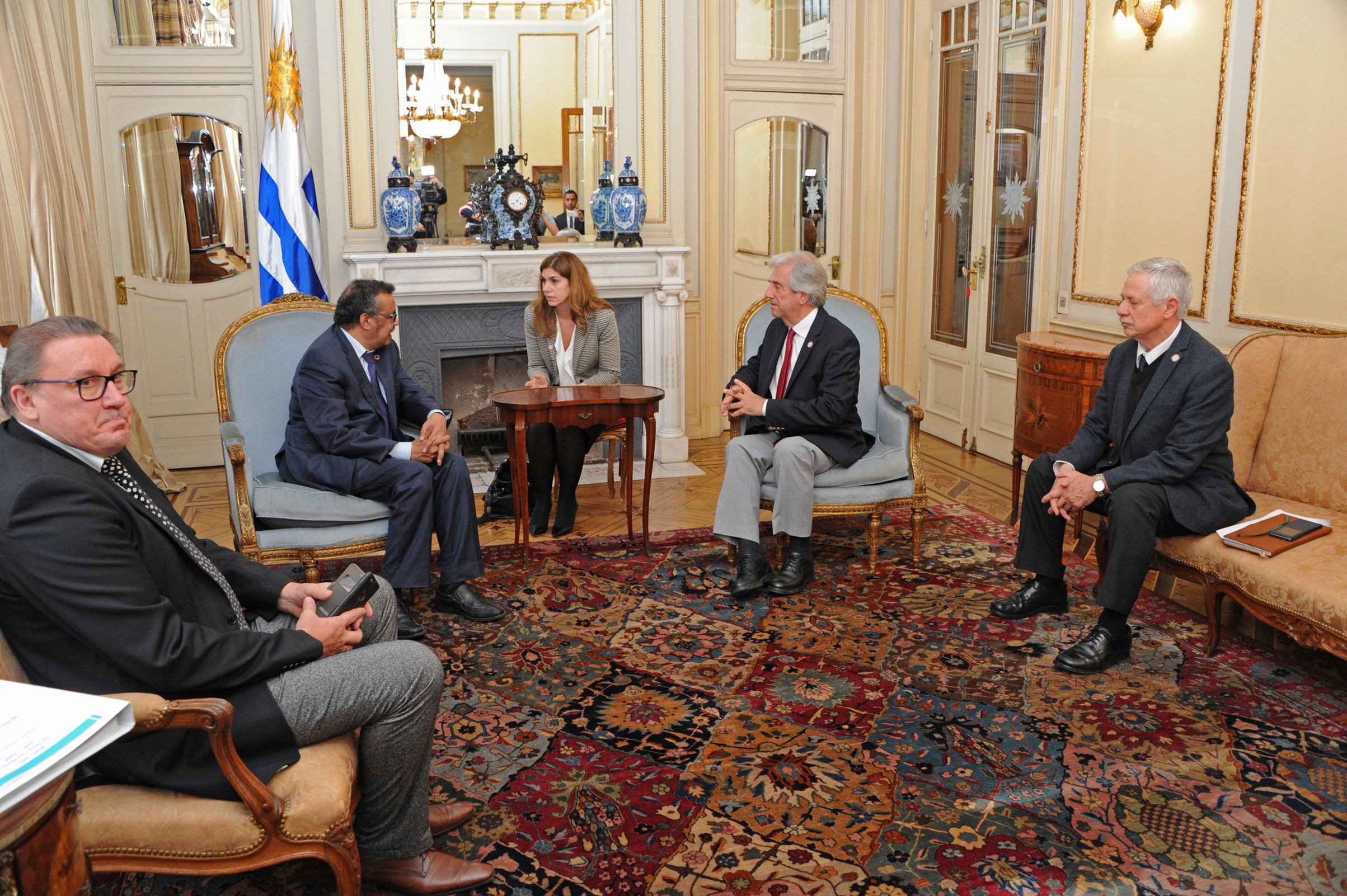 Reunión entre Presidente Tabaré Vázquez y director de OMS, Tedros Adhanom Ghebreyesus